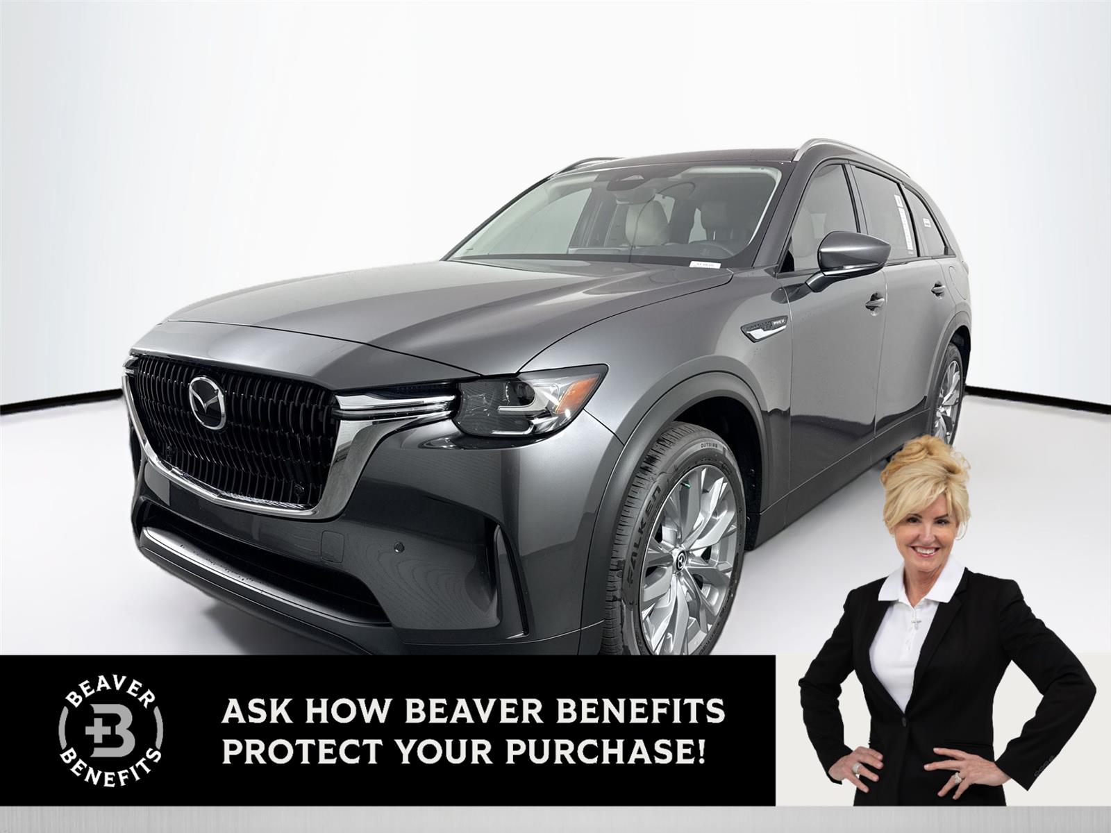Machine Gray Metallic 2026 Mazda CX-90 PHEV Preferred AWD SUV / Crossover All-Wheel Drive Automatic