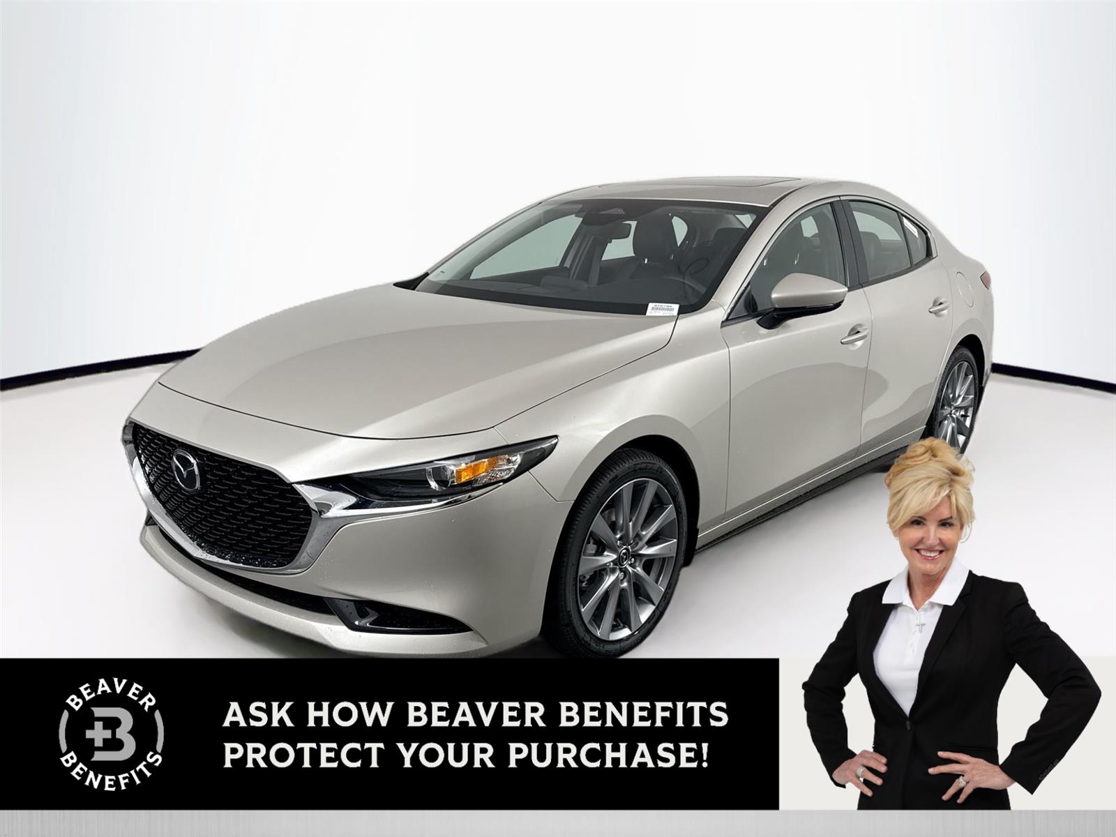 Gray (Platinum Quartz Metallic) 2026 Mazda MAZDA3 2.5 S Preferred Sedan FWD Sedan Front-Wheel Drive Automatic