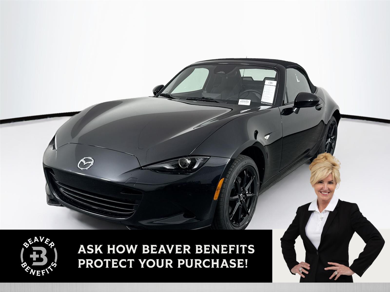 Jet Black Mica 2026 Mazda MX-5 Miata Sport RWD Convertible Rear-Wheel Drive Manual