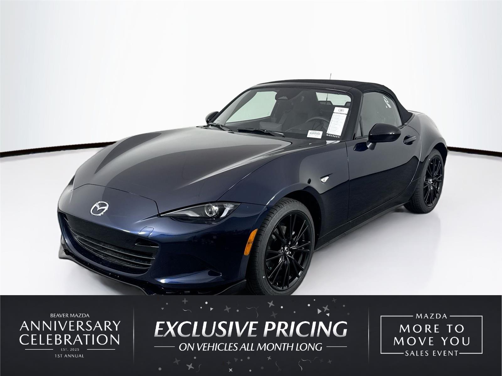 Deep Crystal Blue Mica 2026 Mazda MX-5 Miata Convertible Rear-Wheel Drive Manual