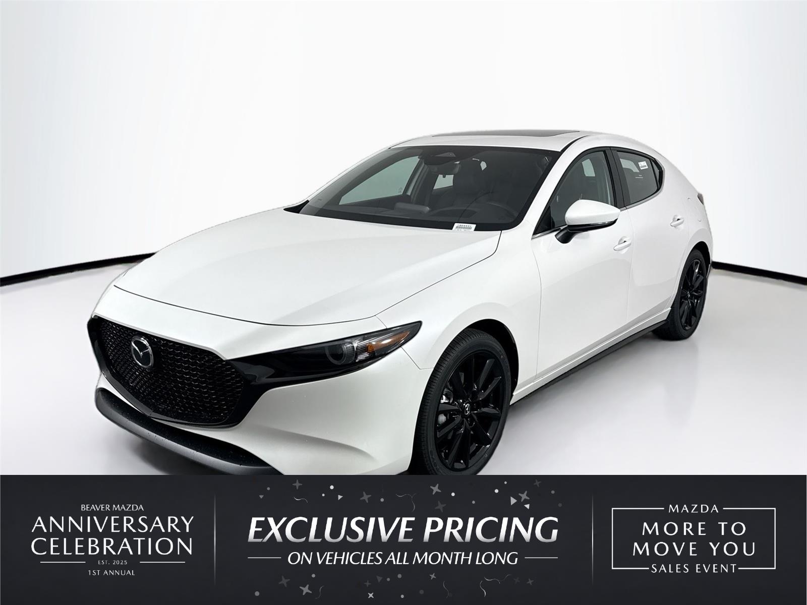 Snowflake White Pearl Mica 2026 Mazda MAZDA3 Hatchback Front-Wheel Drive Manual