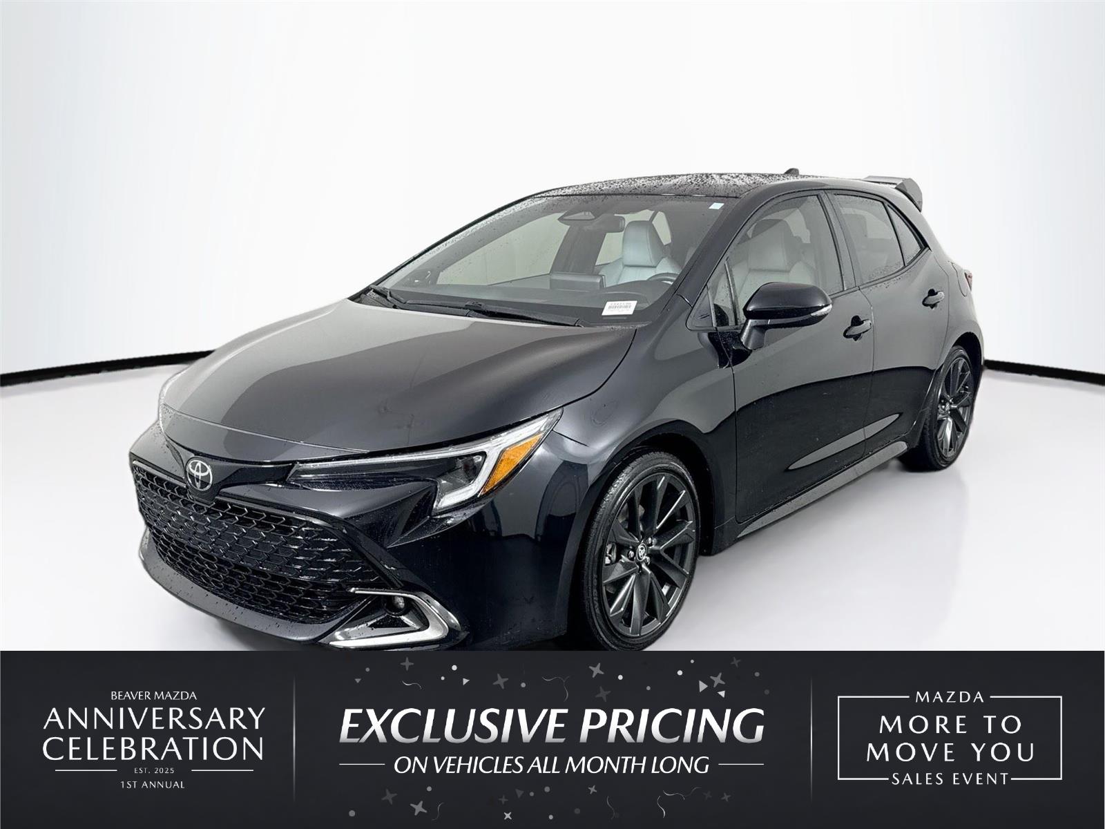 Midnight Black Metallic 2025 Toyota Corolla Hatchback Hatchback Front-Wheel Drive Continuously Variable Transmission