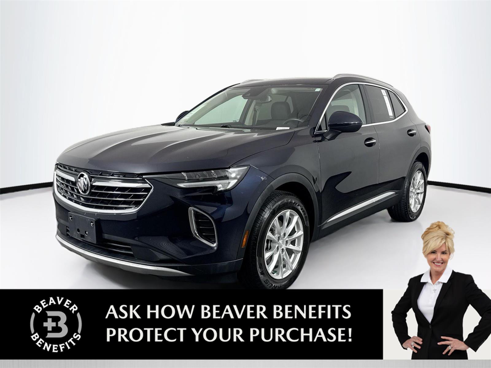 Dark Moon Blue Metallic 2021 Buick Envision SUV / Crossover Front-Wheel Drive 9-Speed Automatic