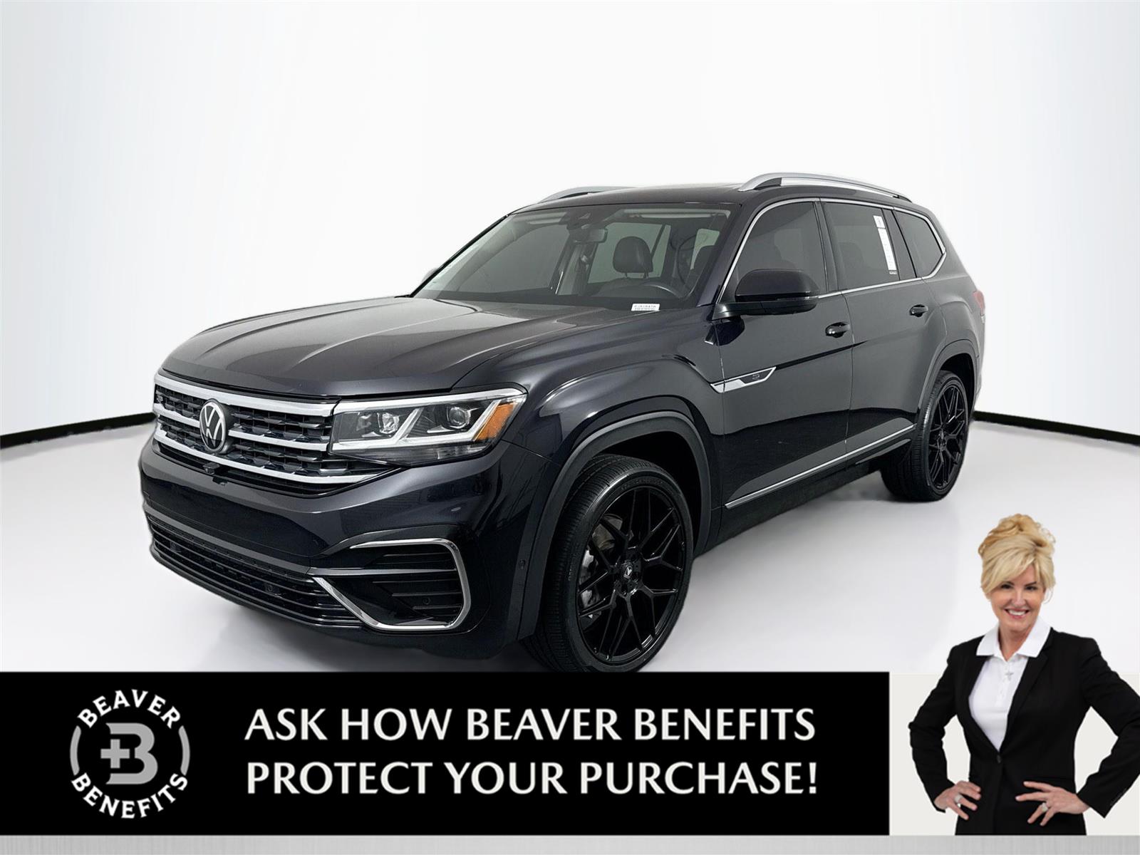 Deep Black Pearl 2022 Volkswagen Atlas SUV / Crossover All-Wheel Drive Automatic