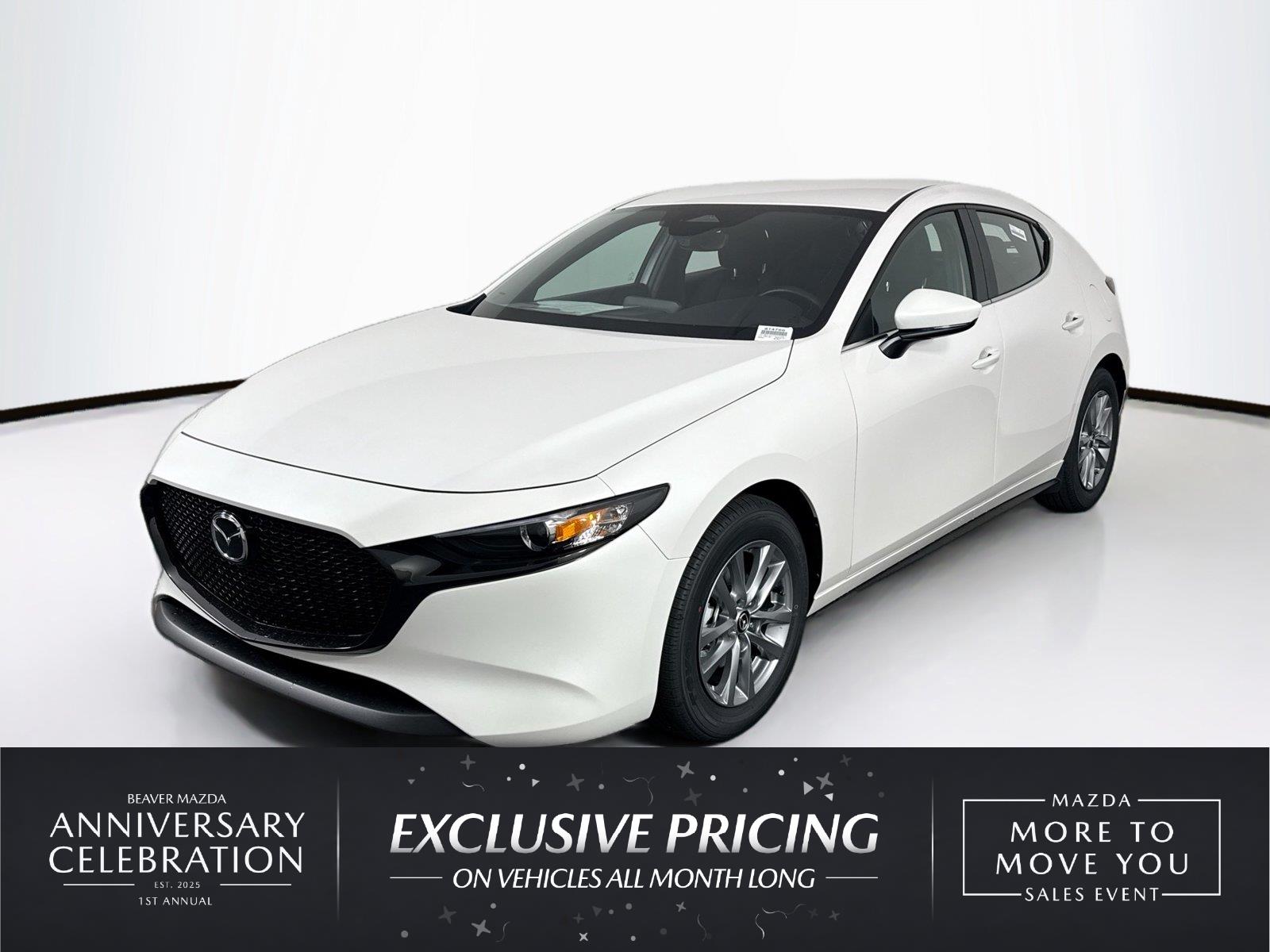 SNOWFLAKE WHT P 2026 Mazda MAZDA3 Hatchback Front-Wheel Drive Automatic
