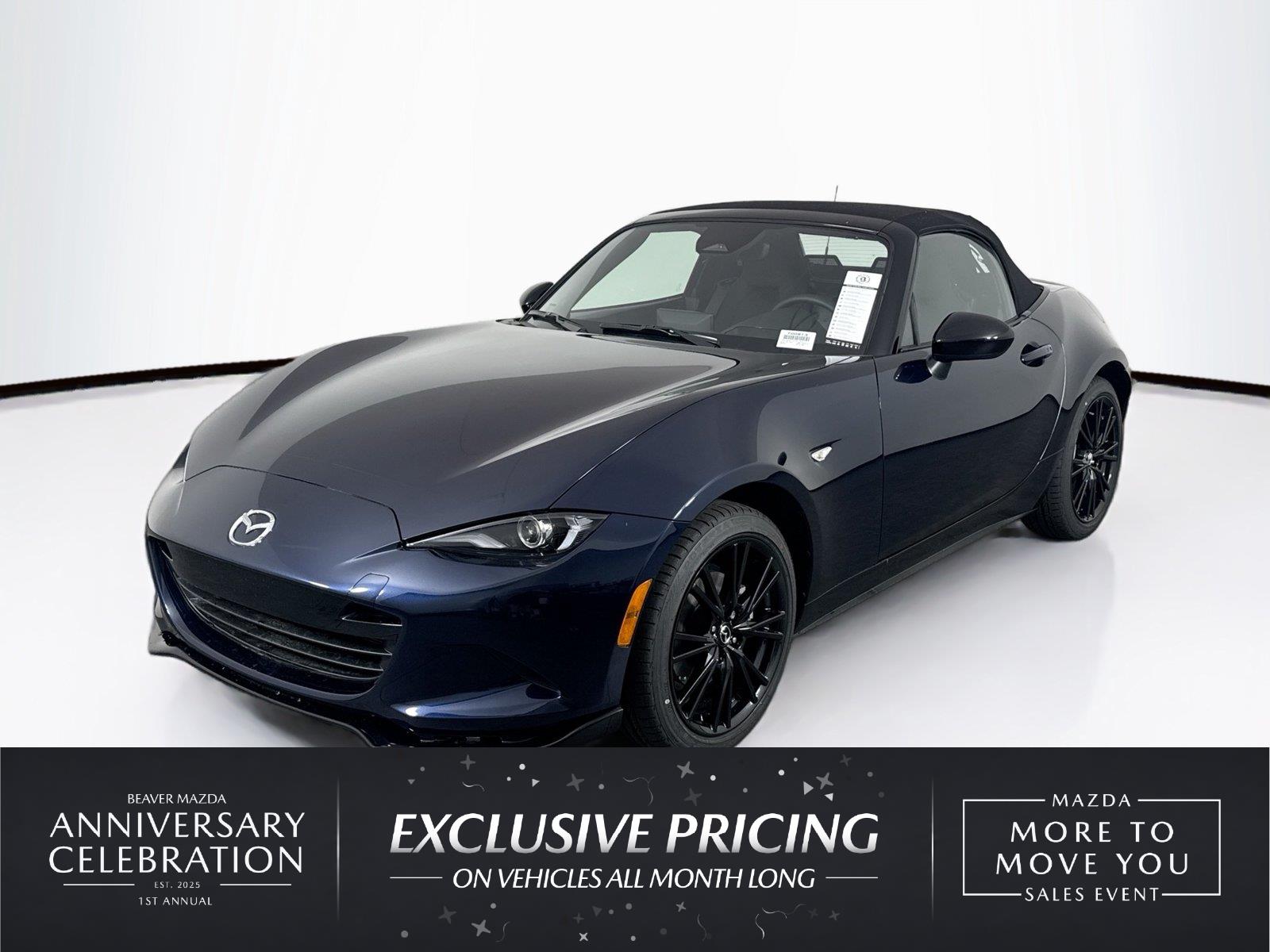 Deep Crystal Blue Mica 2026 Mazda MX-5 Miata Convertible Rear-Wheel Drive Manual