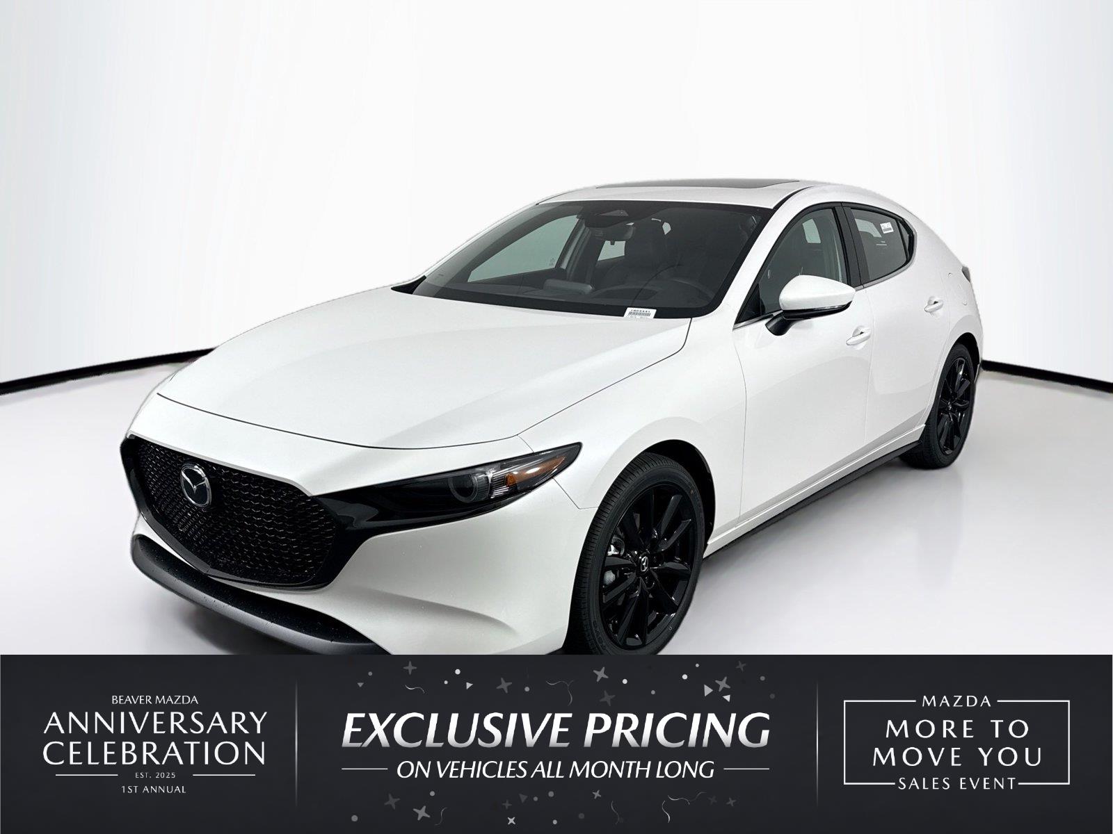 Snowflake White Pearl Mica 2026 Mazda MAZDA3 Hatchback Front-Wheel Drive Manual