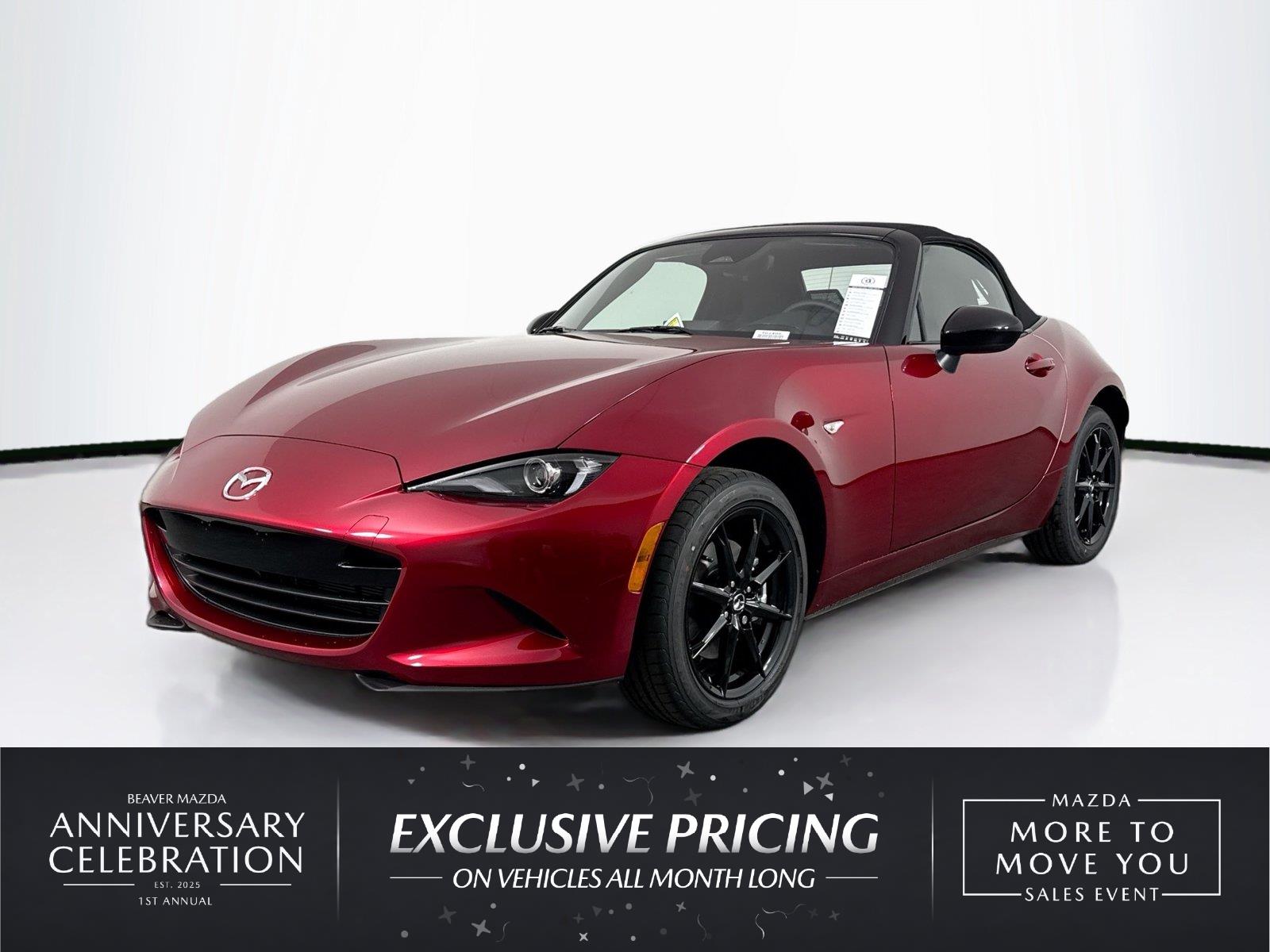 Soul Red Crystal Metallic 2026 Mazda MX-5 Miata Convertible Rear-Wheel Drive Manual
