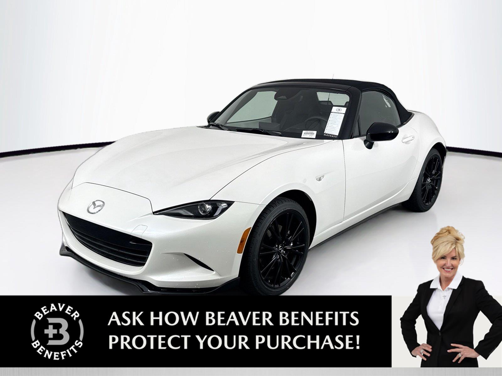 Snowflake White Pearl Mica 2026 Mazda MX-5 Miata Convertible Rear-Wheel Drive Manual