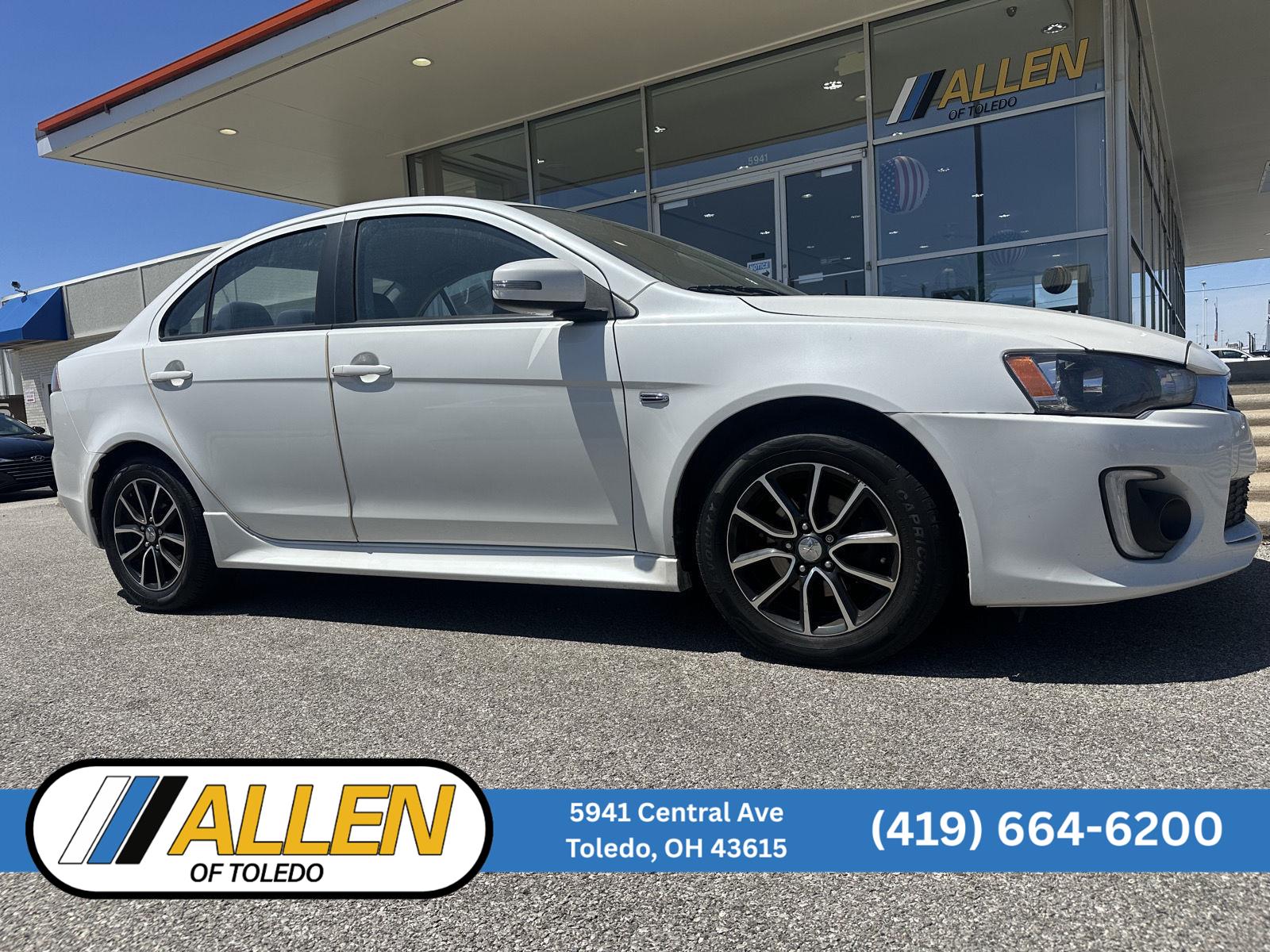 Diamond White Pearl 2016 Mitsubishi Lancer Sedan All-Wheel Drive Continuously Variable Transmission
