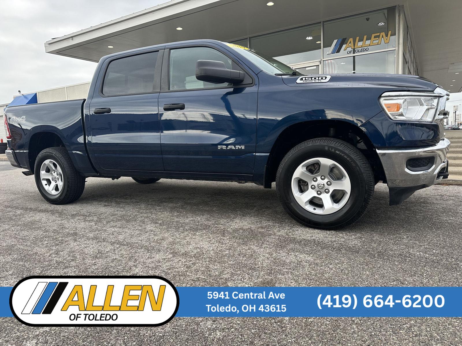 Patriot Blue Pearl 2019 RAM 1500 Pickup Truck Four-Wheel Drive 8-Speed Automatic
