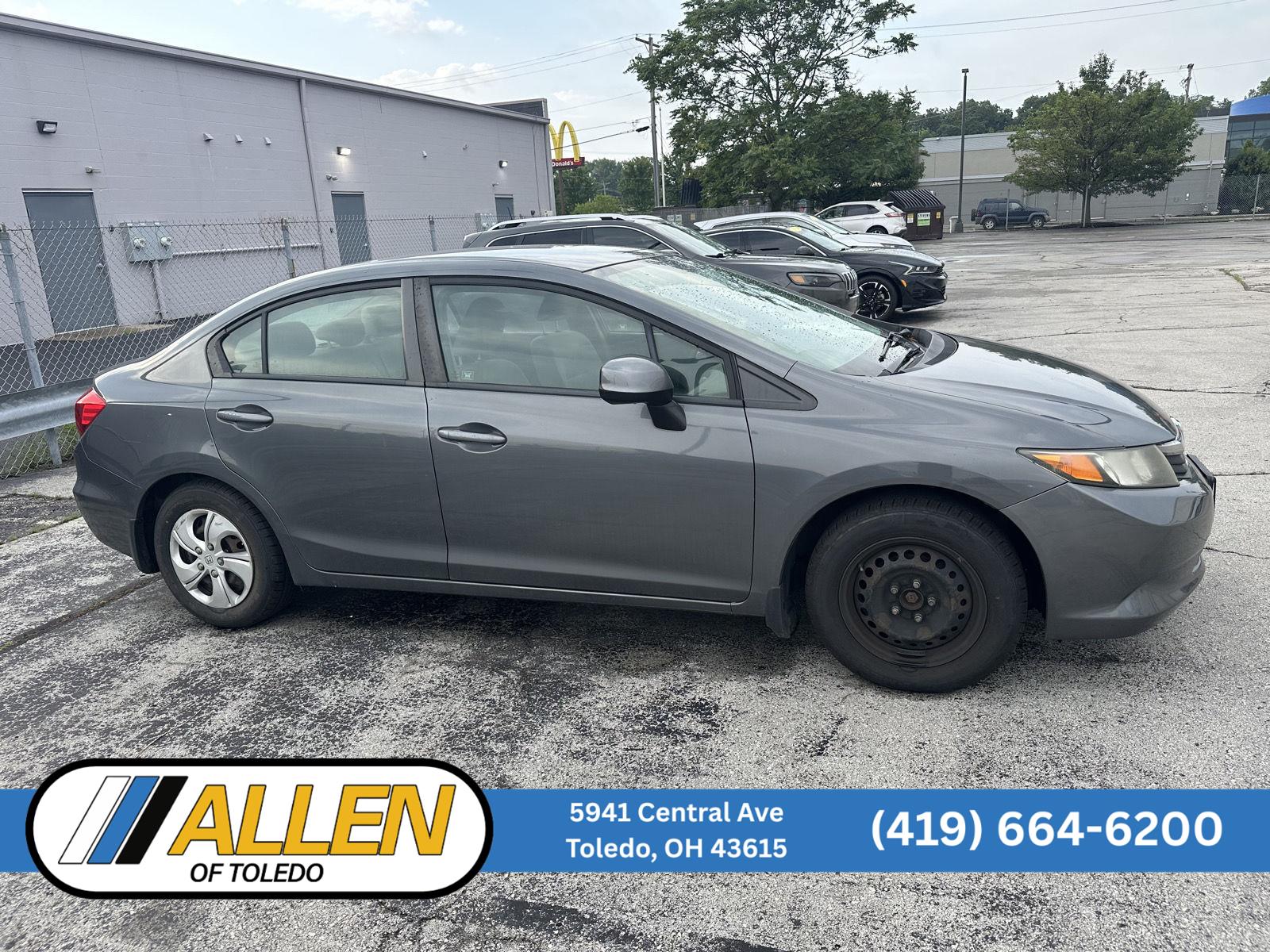 Cool Mist Metallic 2012 Honda Civic Sedan Front-Wheel Drive Automatic