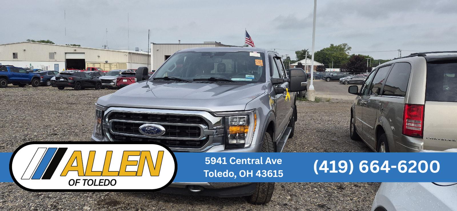Iconic Silver Metallic 2021 Ford F-150 Pickup Truck Four-Wheel Drive Automatic