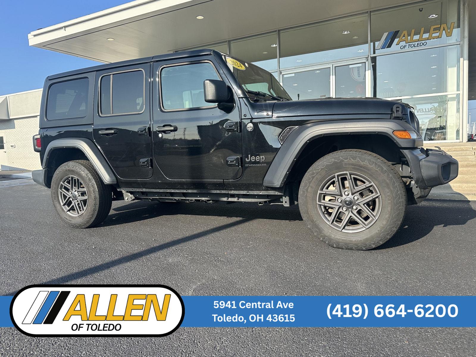 Black Clearcoat 2024 Jeep Wrangler SUV / Crossover Four-Wheel Drive 8-Speed Automatic