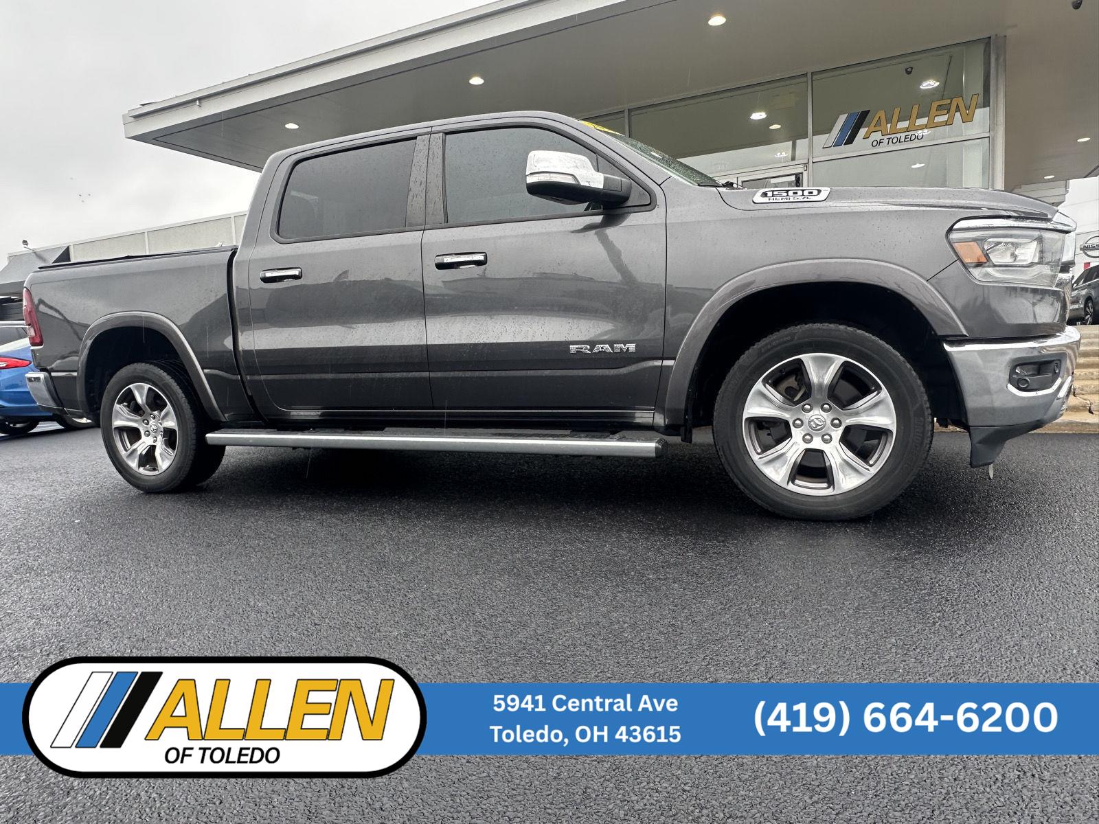 Gray (Granite Crystal Metallic Clearcoat) 2019 RAM 1500 Pickup Truck Four-Wheel Drive 8-Speed Automatic