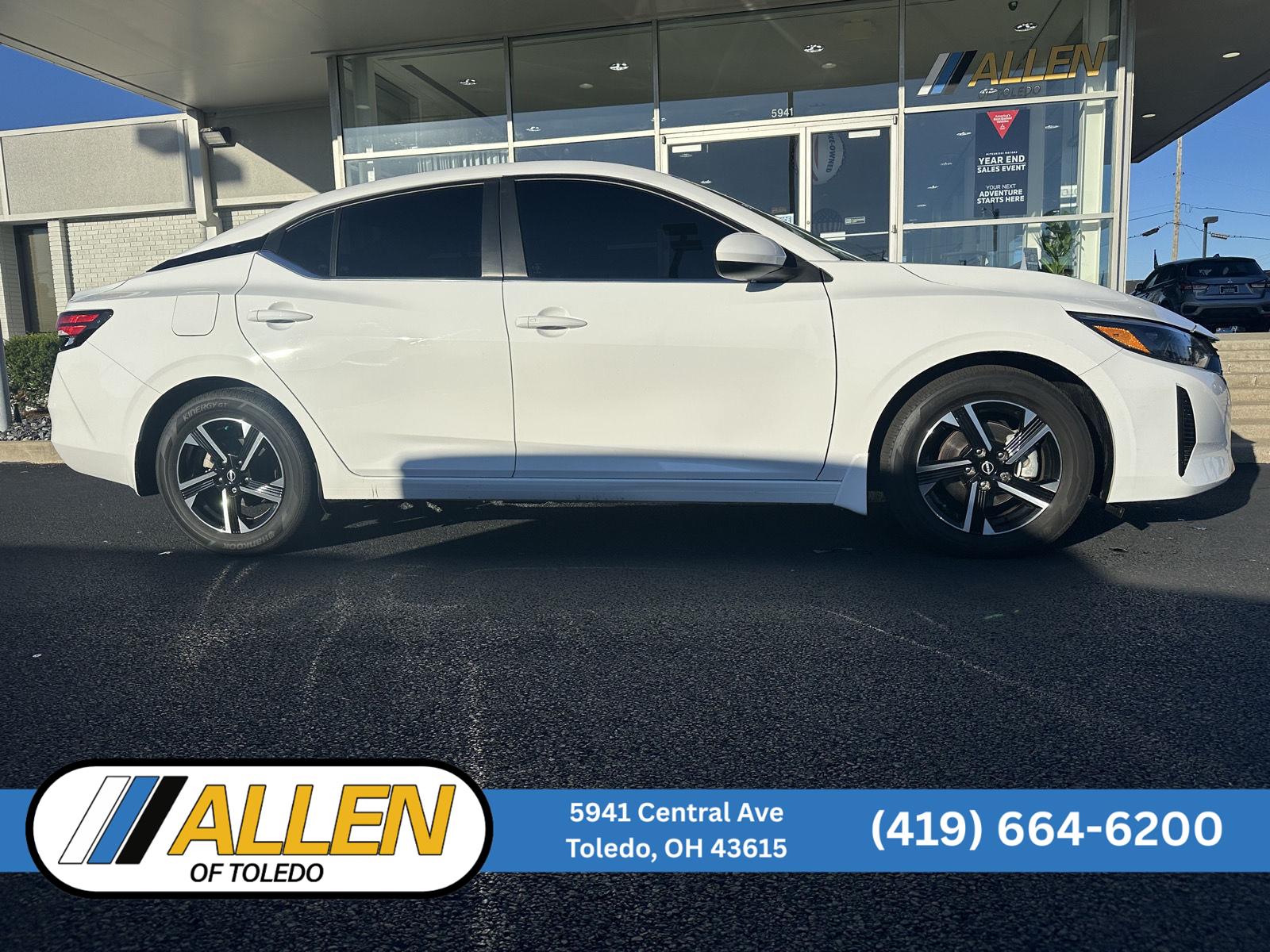 Aspen White Tricoat 2025 Nissan Sentra Sedan Front-Wheel Drive Continuously Variable Transmission