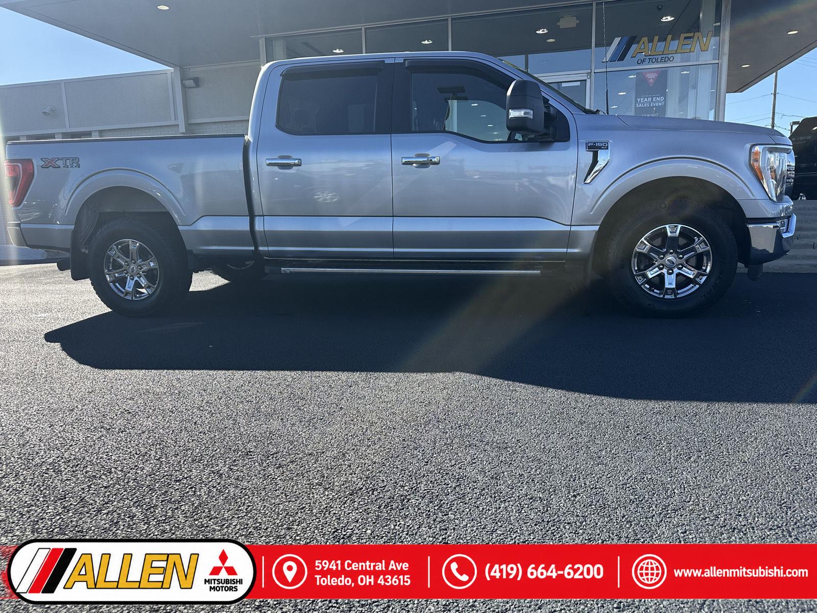 Iconic Silver Metallic 2021 Ford F-150 Pickup Truck Four-Wheel Drive Automatic