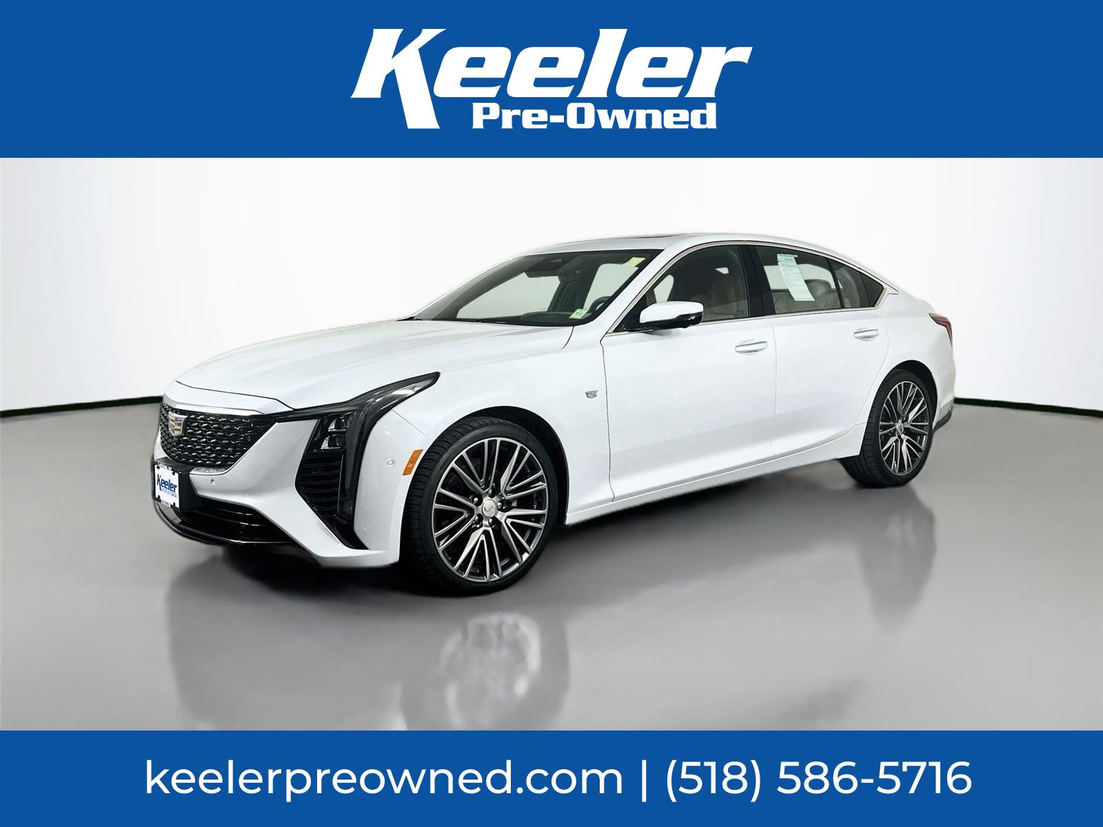 Vibrant White Tricoat 2026 Cadillac CT5 Premium Luxury AWD Sedan All-Wheel Drive Automatic