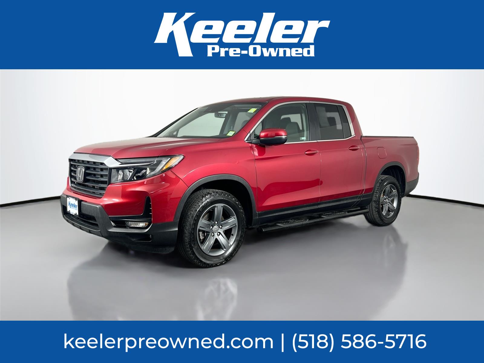 Radiant Red Metallic II 2023 Honda Ridgeline RTL AWD Pickup Truck All-Wheel Drive 9-Speed Automatic