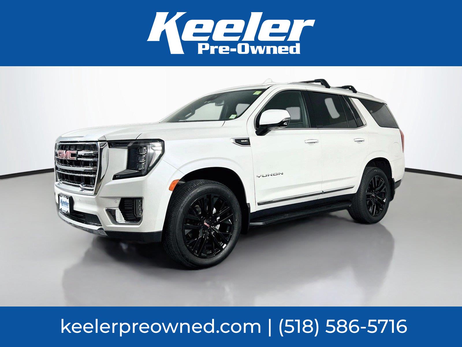 White Frost Tricoat 2023 GMC Yukon SUV / Crossover Four-Wheel Drive Automatic