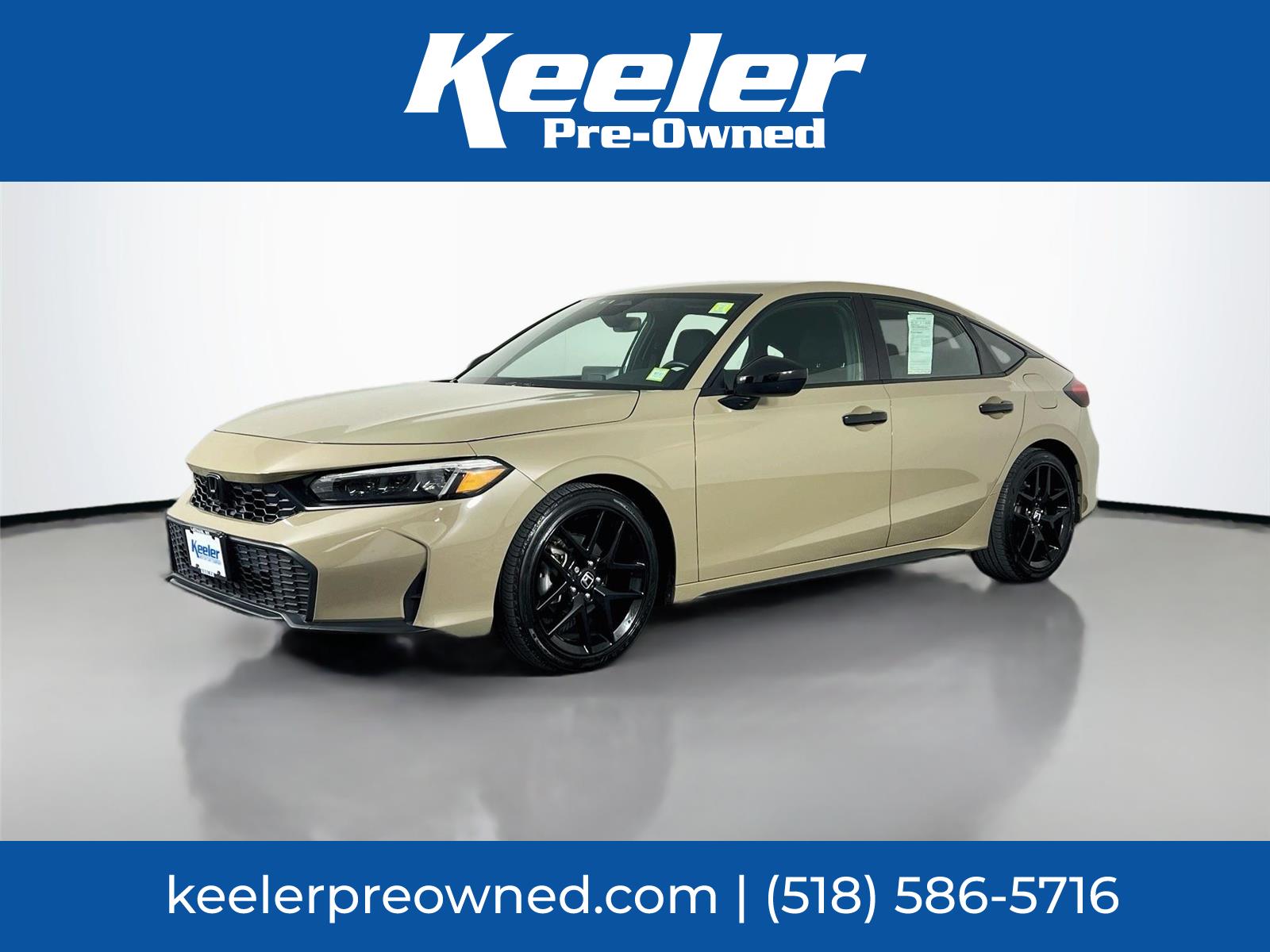 Sand Dune Pearl 2025 Honda Civic Hatchback Hatchback Front-Wheel Drive Continuously Variable Transmission