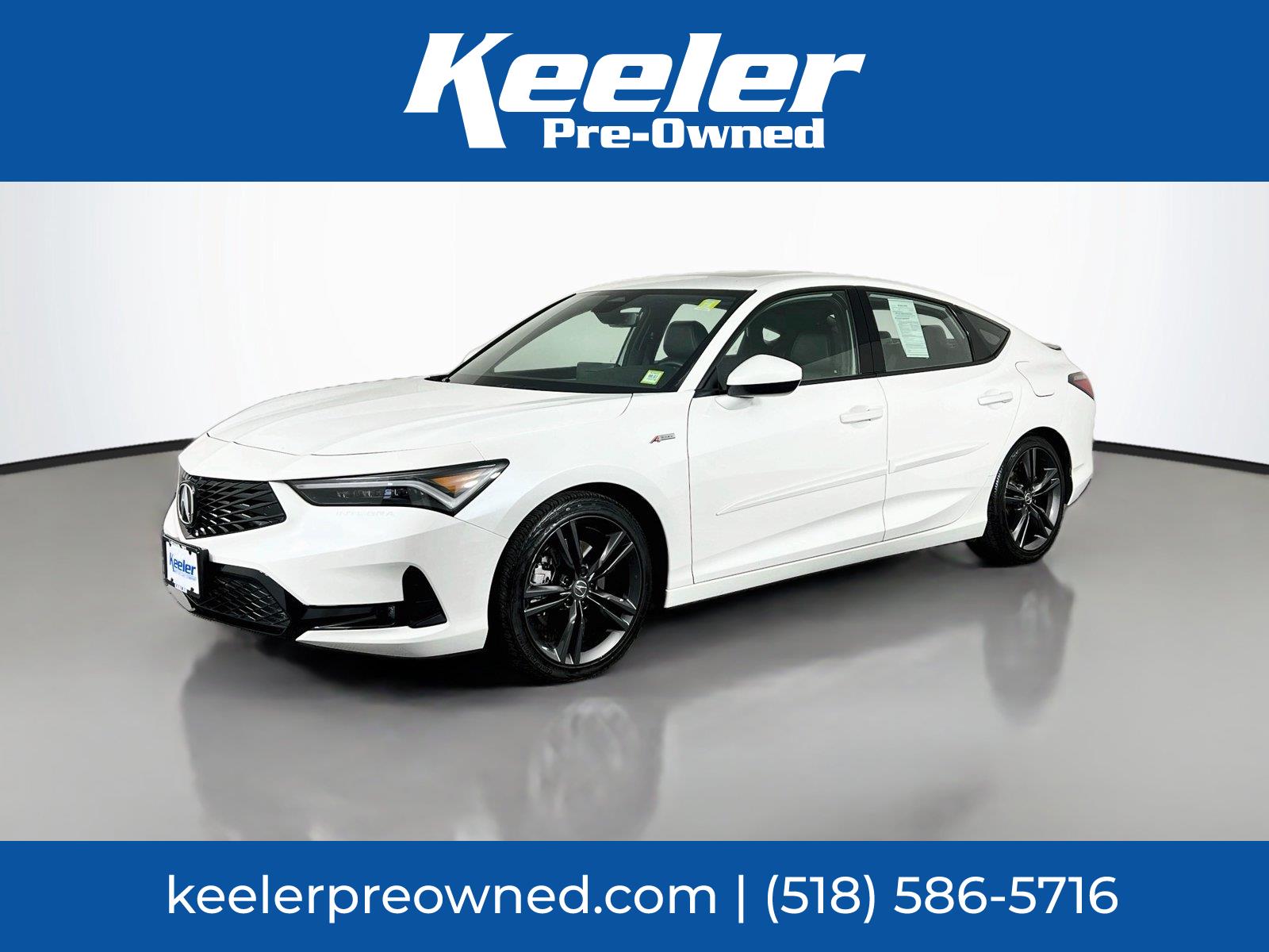 Platinum White Pearl 2024 Acura Integra Sedan Front-Wheel Drive Continuously Variable Transmission