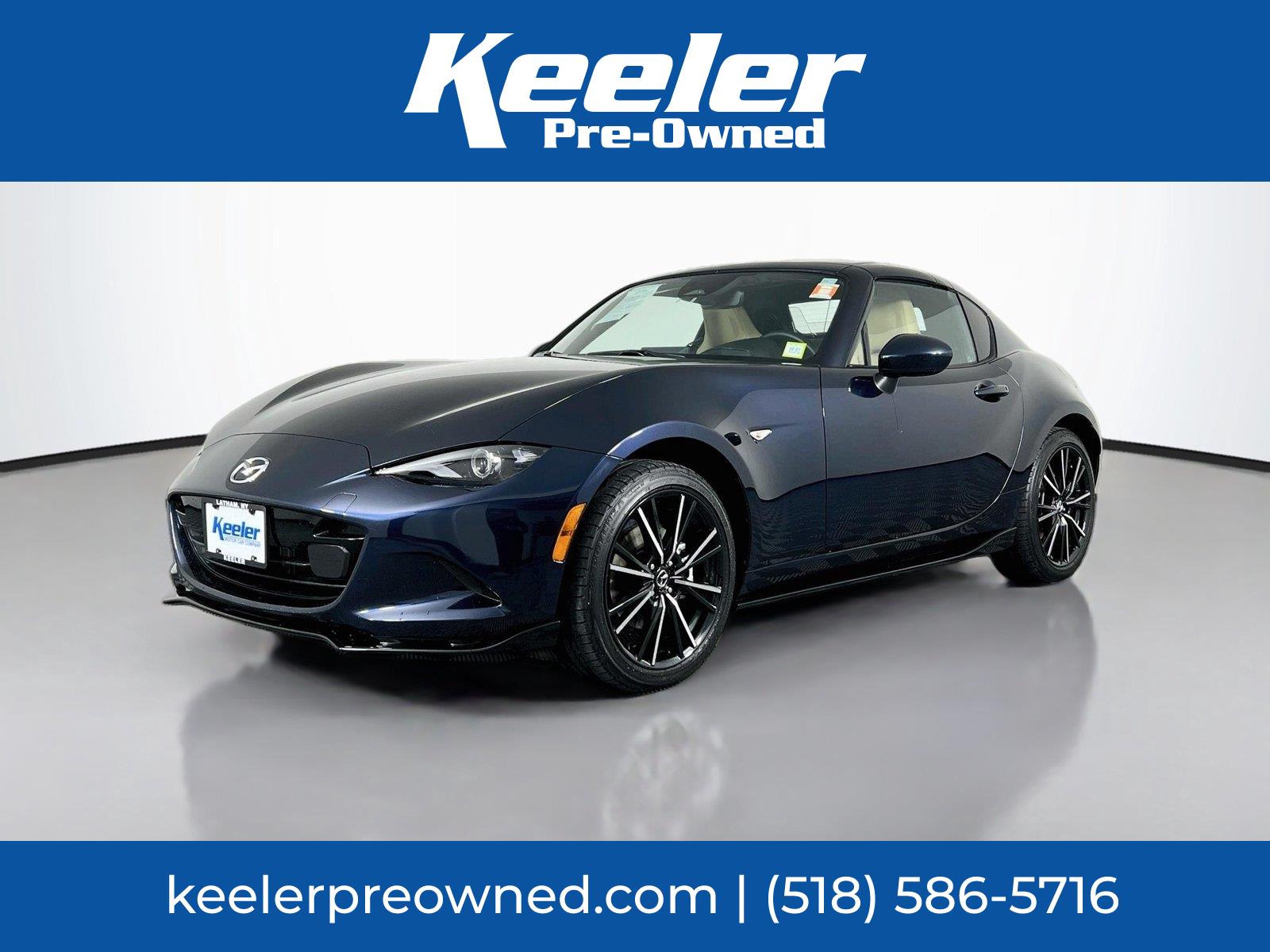 Deep Crystal Blue Mica 2025 Mazda MX-5 Miata Convertible Rear-Wheel Drive Automatic