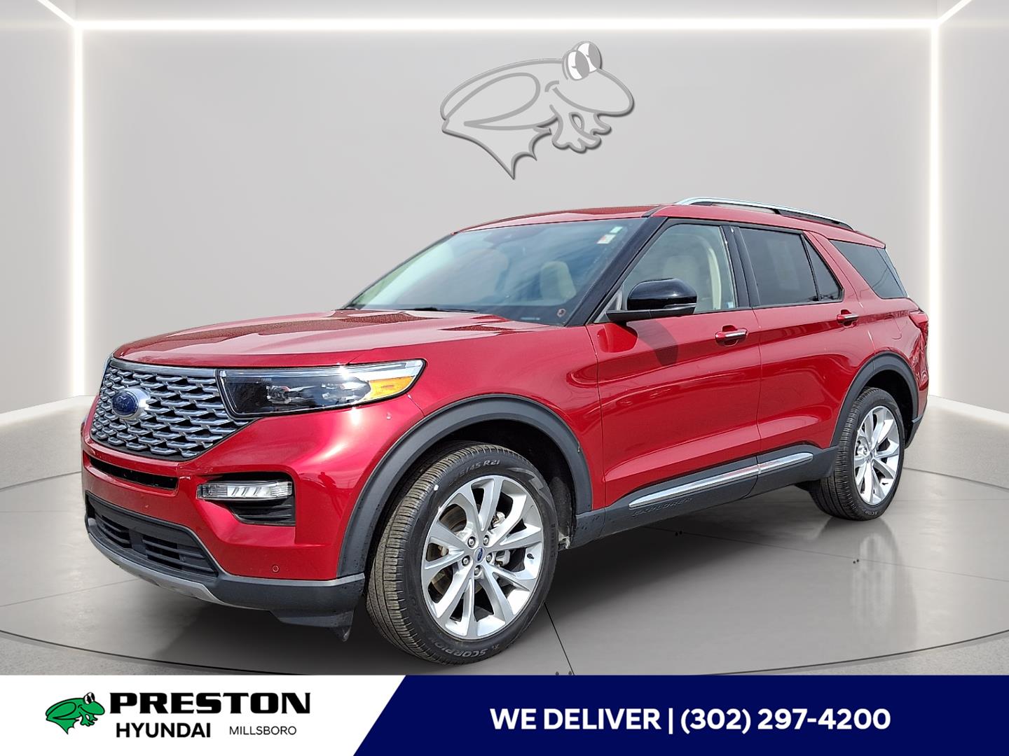 Rapid Red Metallic Tinted Clearcoat 2022 Ford Explorer Platinum AWD SUV / Crossover All-Wheel Drive Automatic