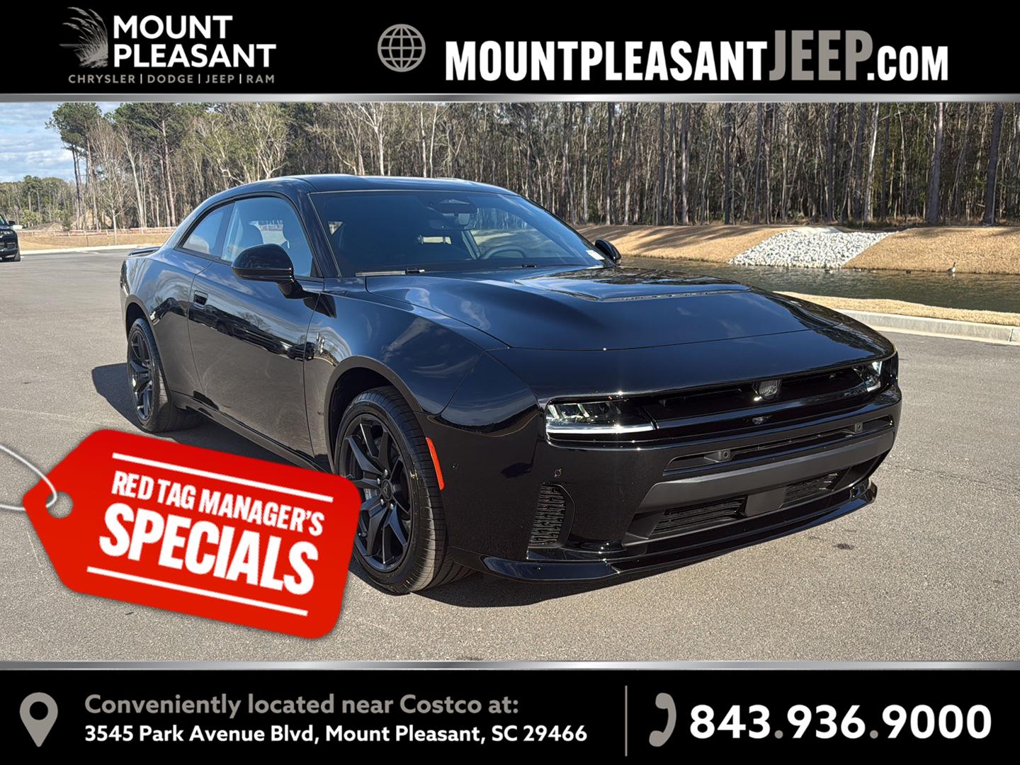 Diamond Black Crystal Pearlcoat 2026 Dodge Charger Daytona Coupe All-Wheel Drive 8-Speed Automatic