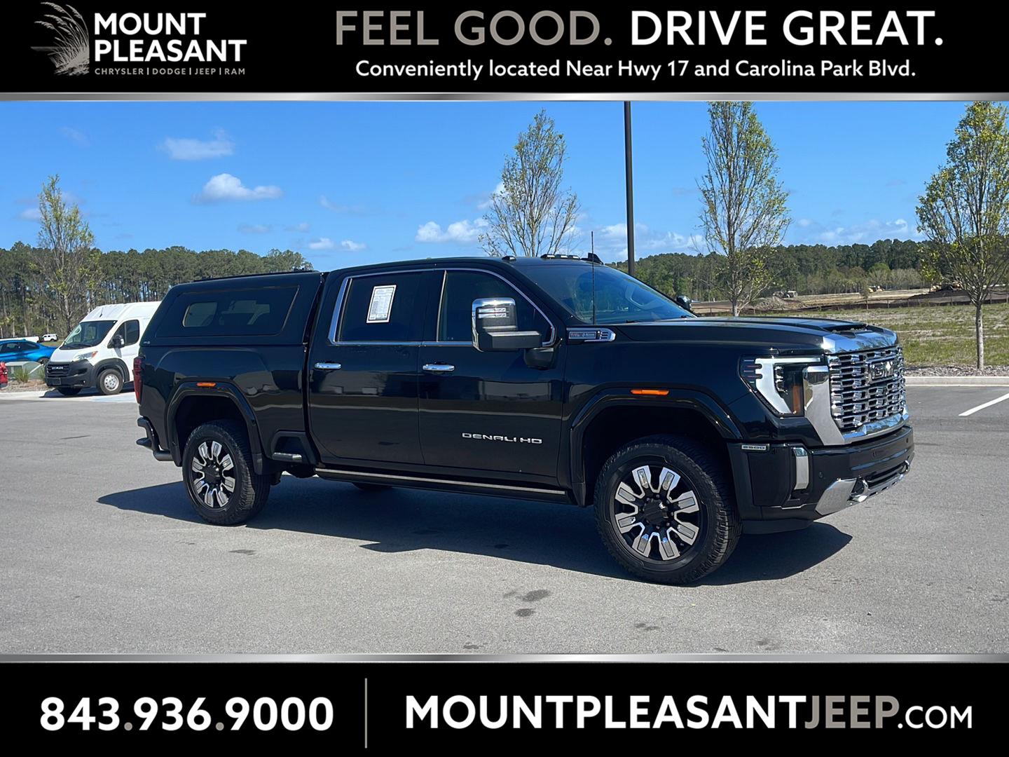 Onyx Black 2024 GMC Sierra 2500HD Denali Crew Cab 4WD Pickup Truck Four-Wheel Drive Automatic