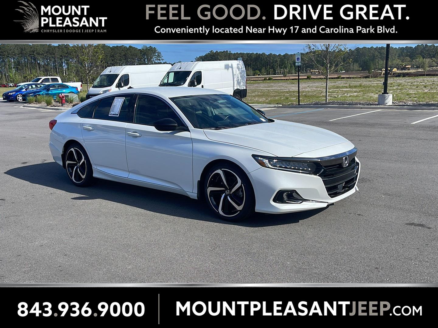 Platinum White Pearl 2022 Honda Accord Sport Special Edition FWD Sedan Front-Wheel Drive Continuously Variable Transmission