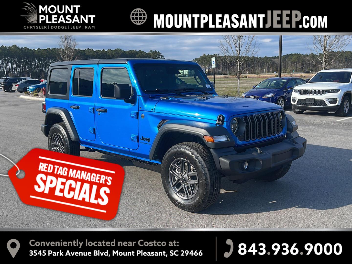 Hydro Blue Pearlcoat 2026 Jeep Wrangler SUV / Crossover Four-Wheel Drive 8-Speed Automatic
