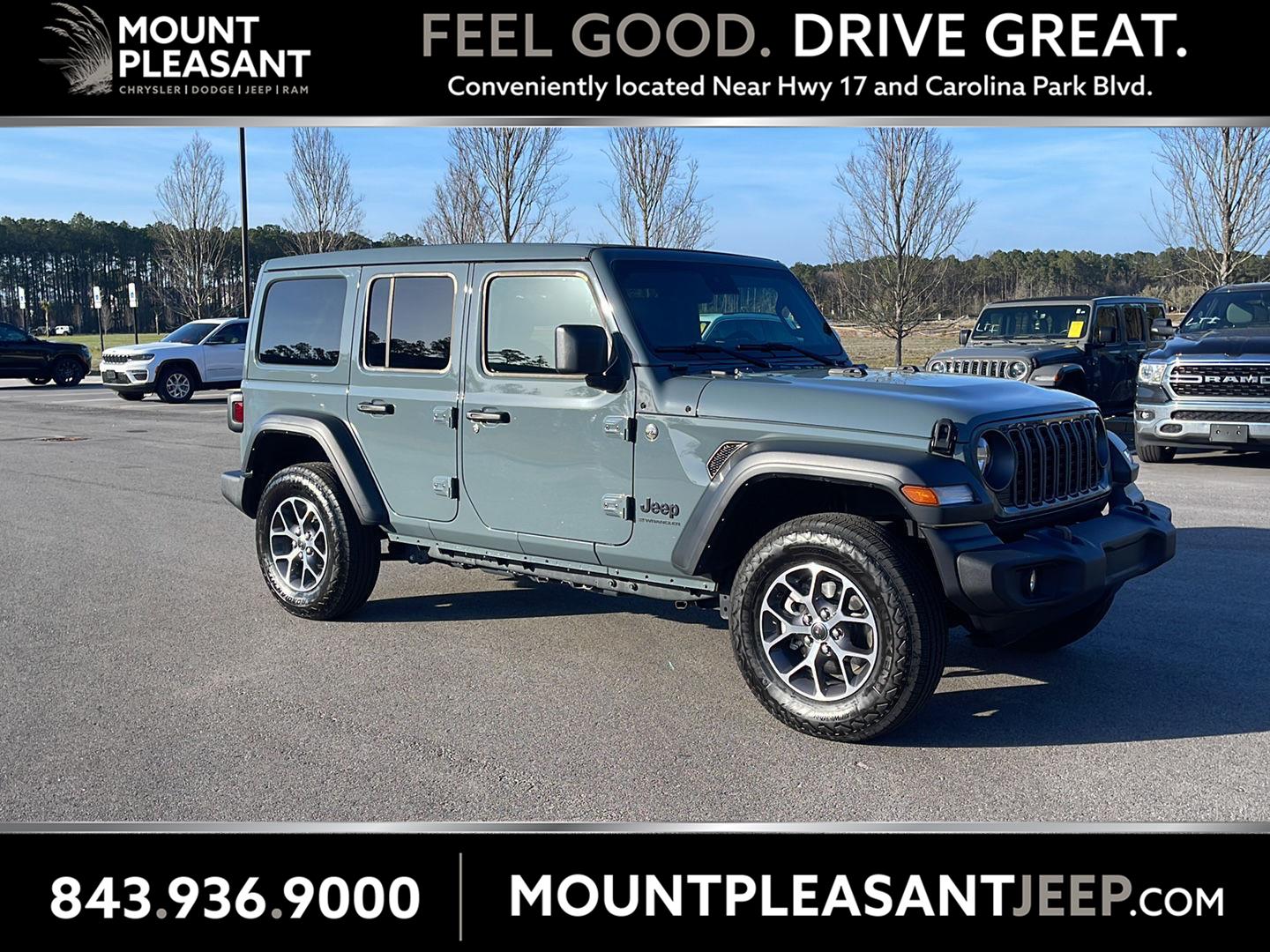 PDS Anvil Clear Coat 2025 Jeep Wrangler Sport S 4-Door 4WD SUV / Crossover Four-Wheel Drive 8-Speed Automatic