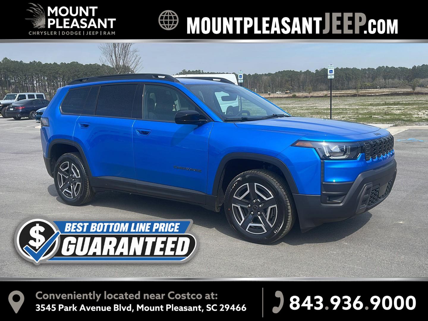Hydro Blue Pearlcoat 2026 Jeep Cherokee SUV / Crossover Four-Wheel Drive Automatic