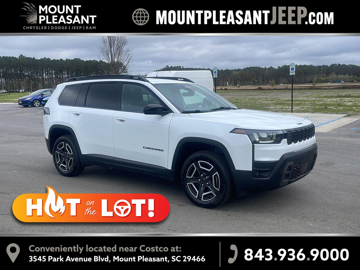 Bright White Clearcoat 2026 Jeep Cherokee SUV / Crossover Four-Wheel Drive Automatic