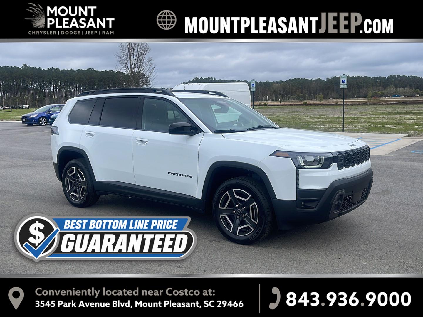 Bright White Clearcoat 2026 Jeep Cherokee SUV / Crossover Four-Wheel Drive Automatic
