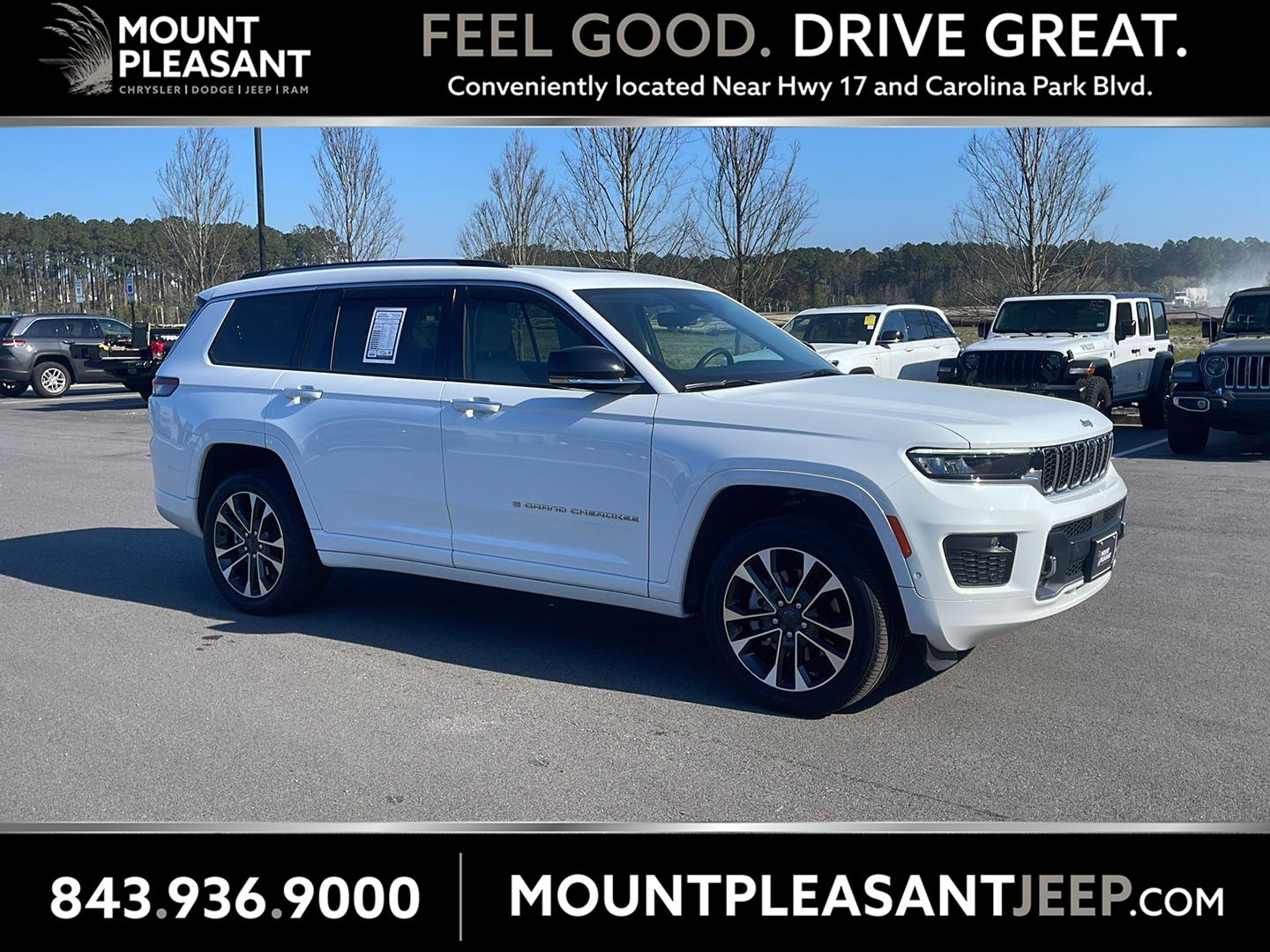 Bright White Clearcoat 2023 Jeep Grand Cherokee L Overland 4WD SUV / Crossover Four-Wheel Drive 8-Speed Automatic