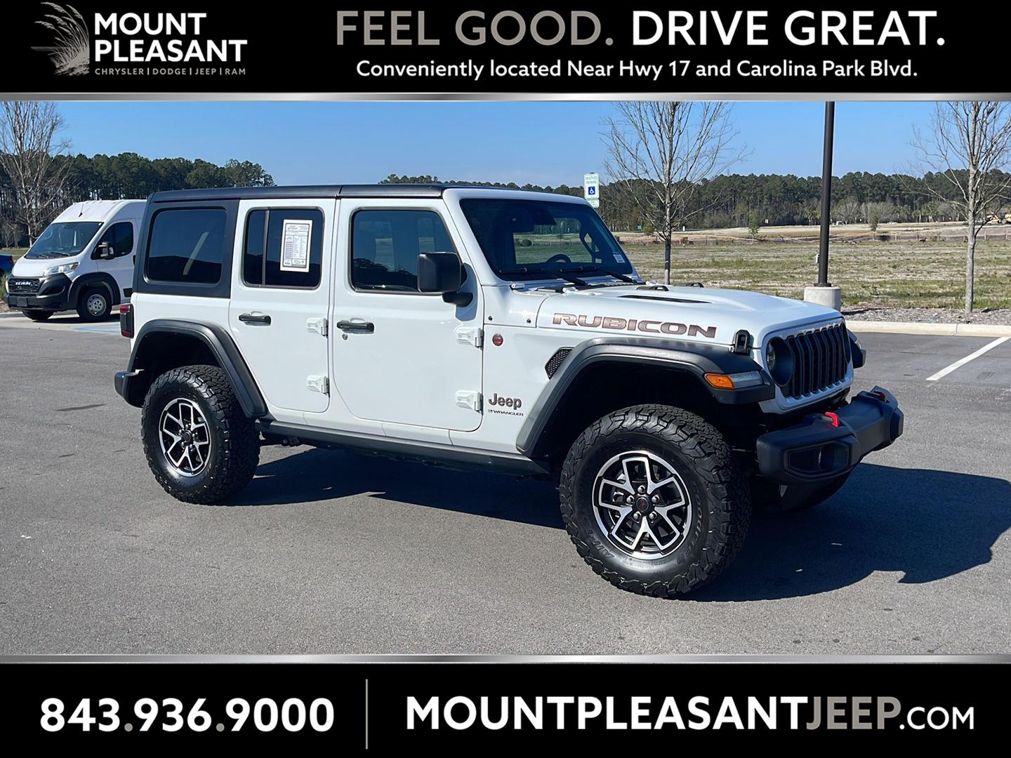 Bright White Clearcoat 2025 Jeep Wrangler Rubicon 4-Door 4WD SUV / Crossover Four-Wheel Drive 8-Speed Automatic