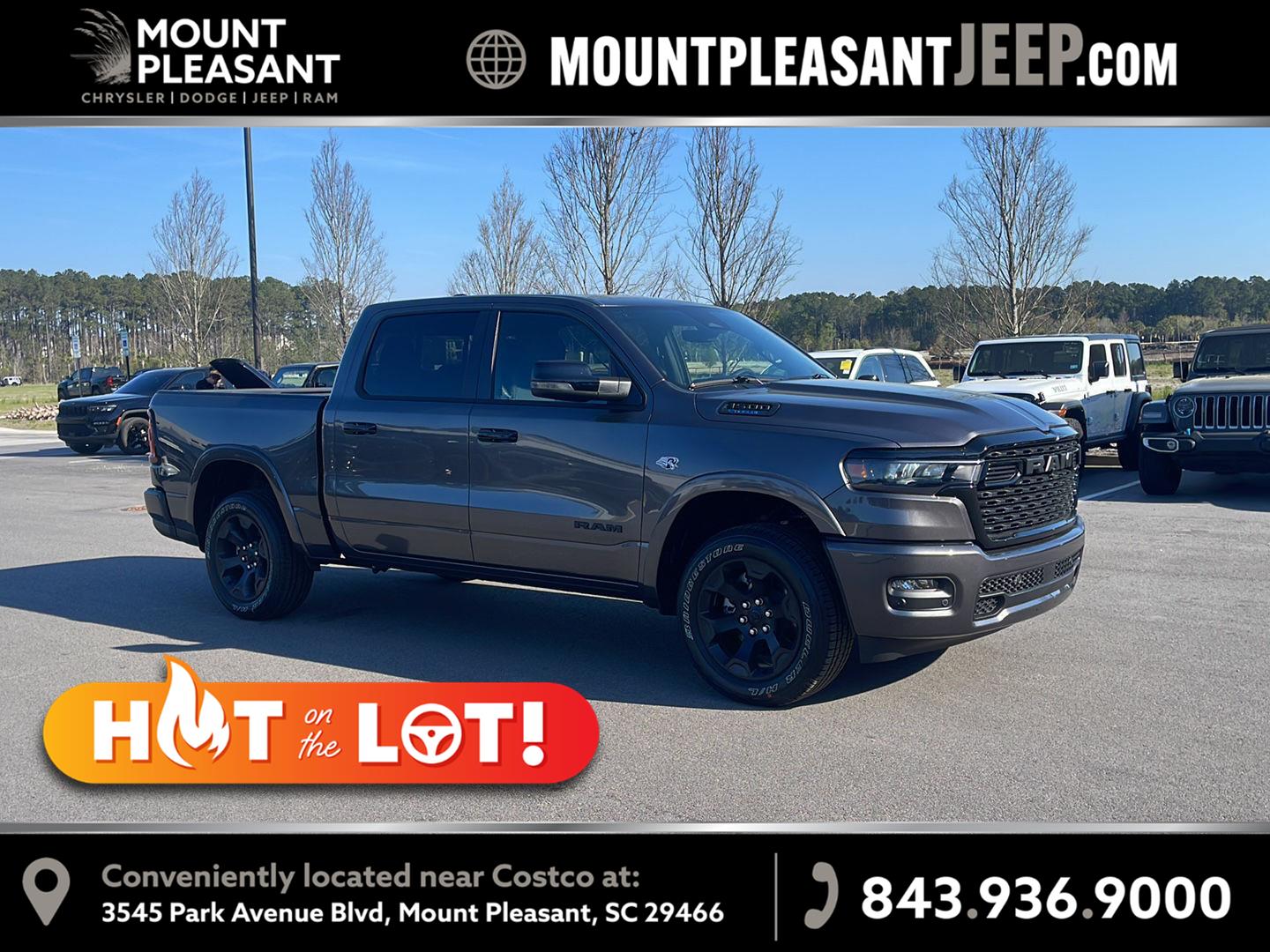 Gray (Granite Crystal Metallic Clearcoat) 2026 RAM 1500 Pickup Truck Four-Wheel Drive 8-Speed Automatic