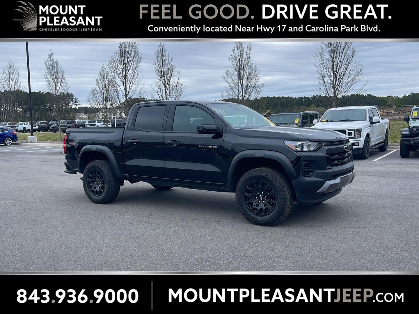 Black 2024 Chevrolet Colorado Trail Boss Crew Cab 4WD Pickup Truck Four-Wheel Drive 8-Speed Automatic