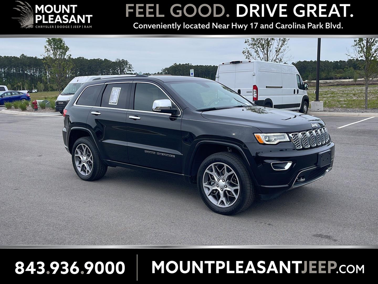 Diamond Black Crystal Pearlcoat 2021 Jeep Grand Cherokee Overland 4WD SUV / Crossover Four-Wheel Drive 8-Speed Automatic