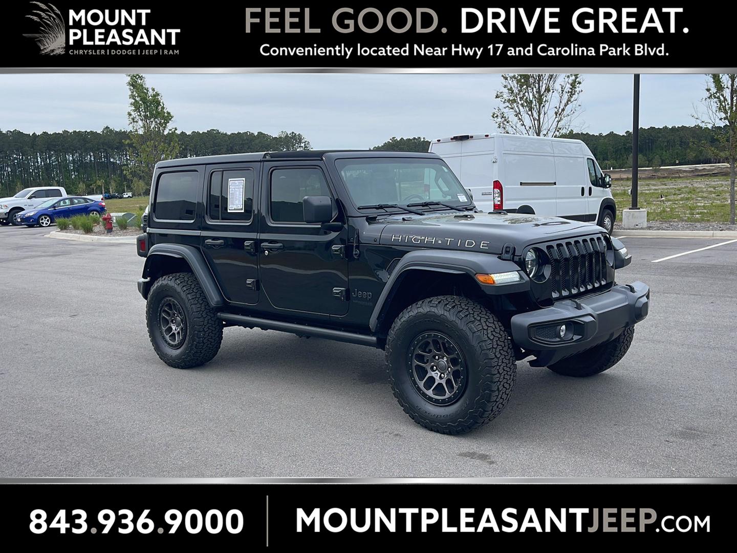 Black Clearcoat 2022 Jeep Wrangler Unlimited High Tide 4WD SUV / Crossover Four-Wheel Drive 8-Speed Automatic