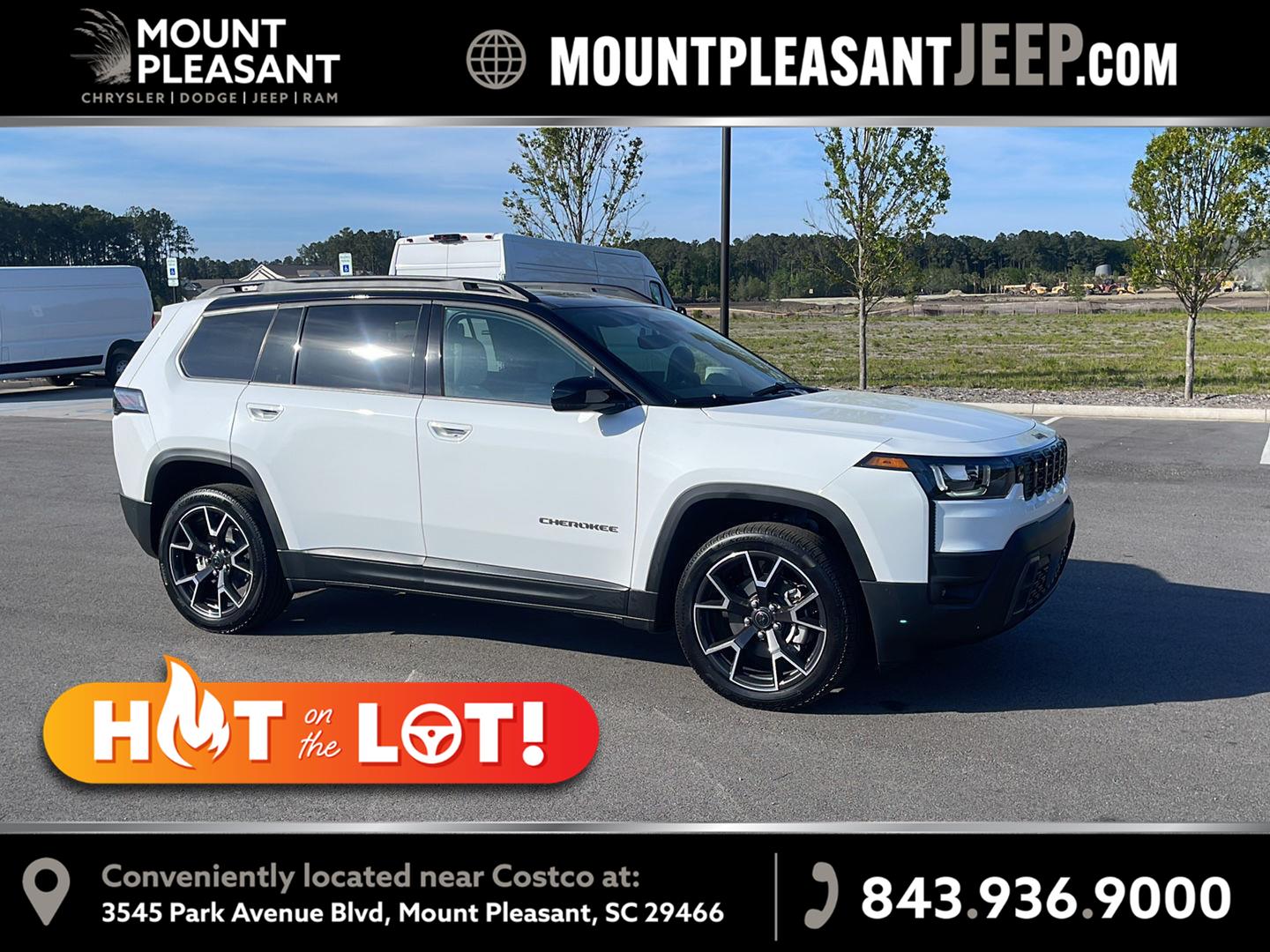 Bright White Clearcoat 2026 Jeep Cherokee SUV / Crossover Four-Wheel Drive Automatic