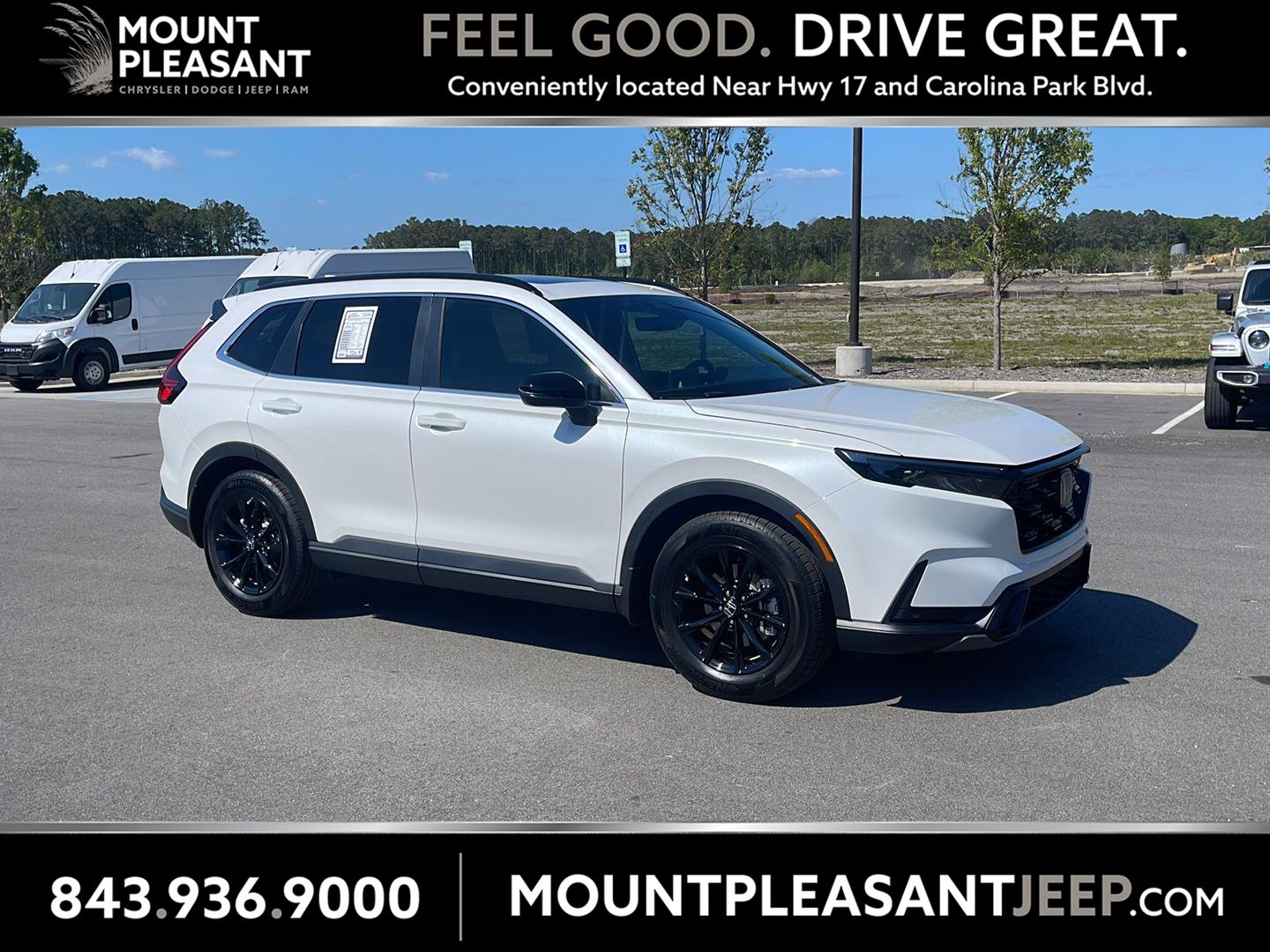 Platinum White Pearl 2025 Honda CR-V Hybrid Sport-L FWD SUV / Crossover Front-Wheel Drive 1-Speed Dual Clutch