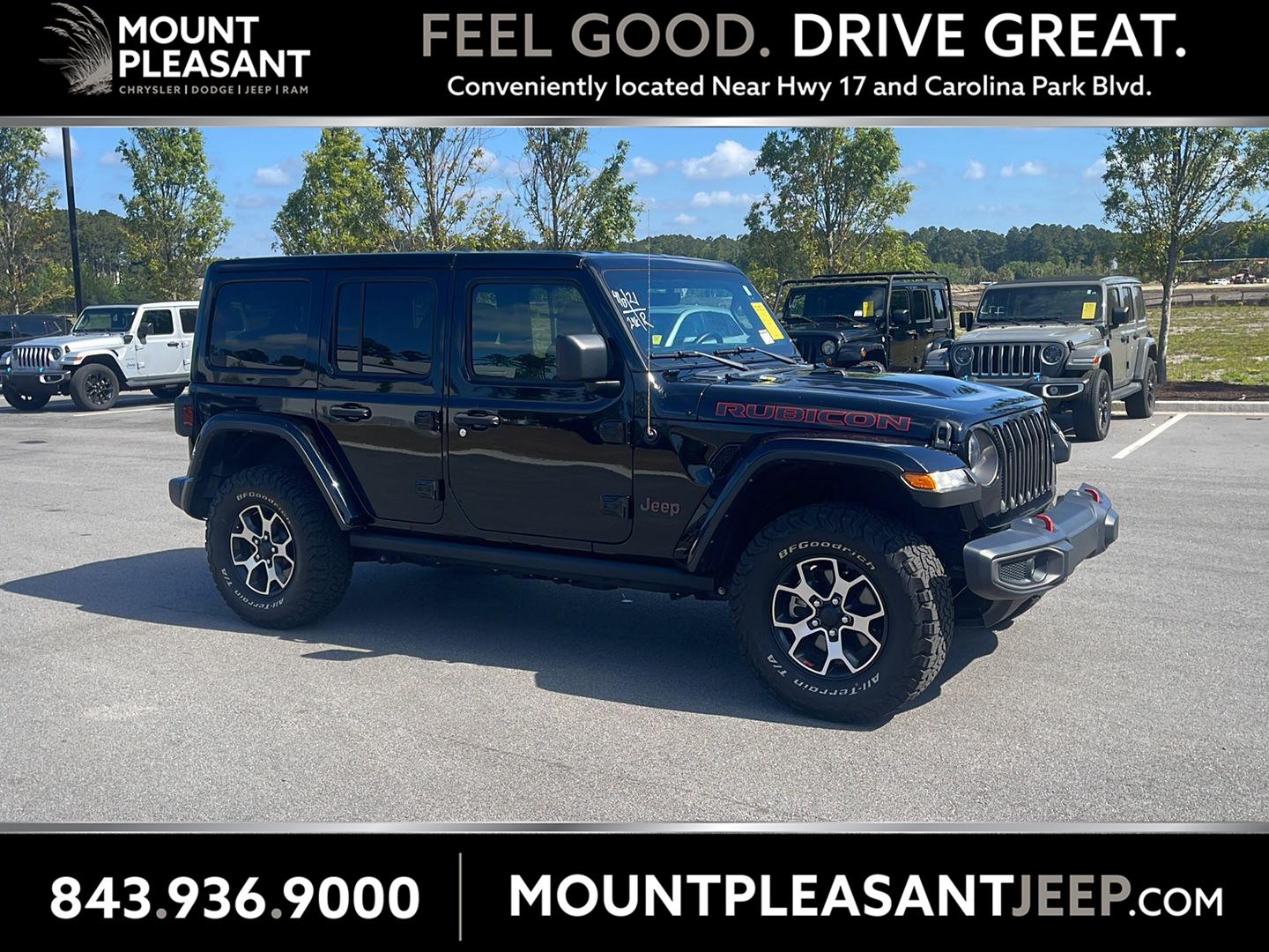 Black Clearcoat 2021 Jeep Wrangler Unlimited Rubicon 4WD SUV / Crossover Four-Wheel Drive 8-Speed Automatic