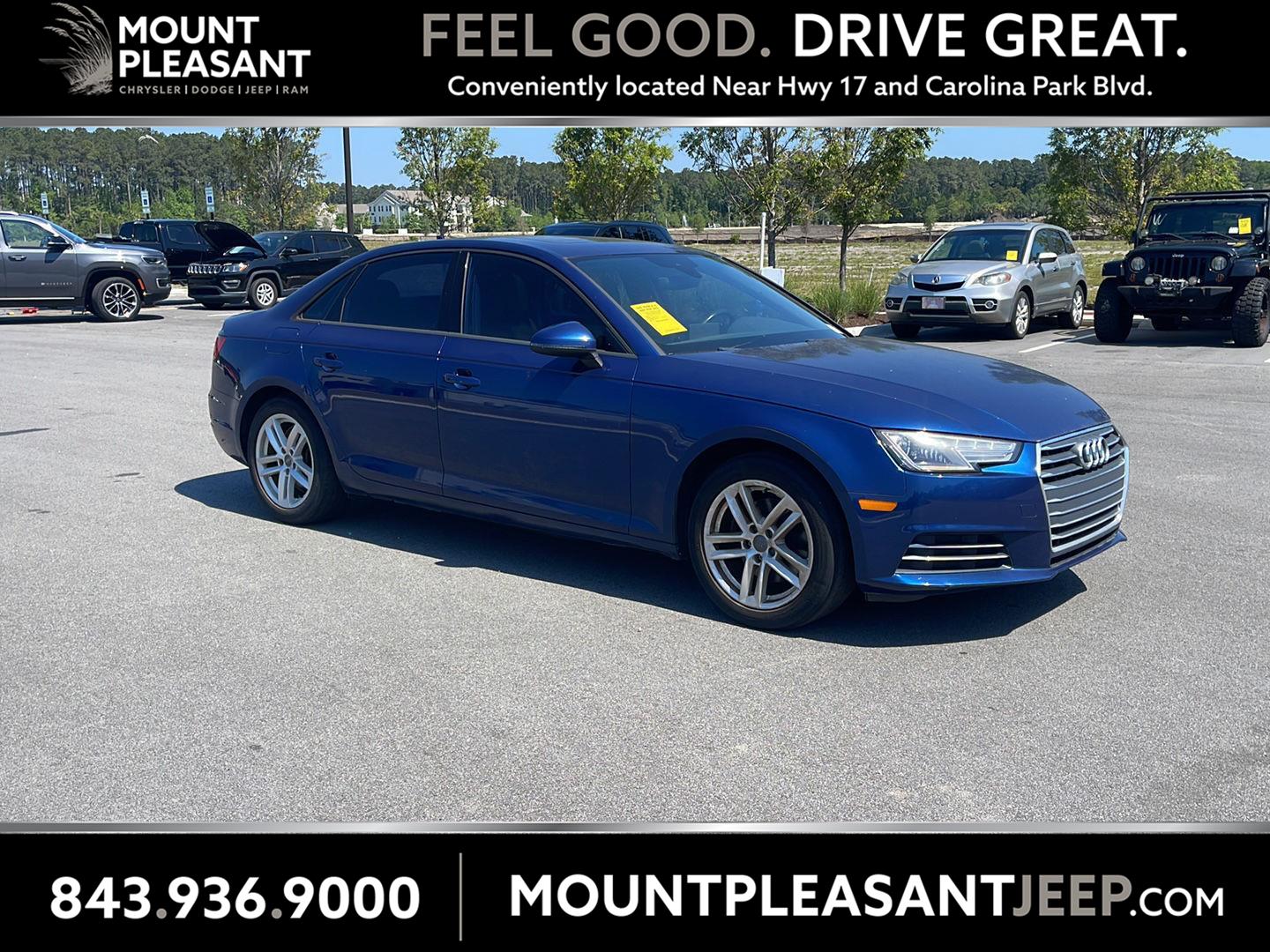 Scuba Blue Metallic 2017 Audi A4 2.0T ultra Premium FWD Sedan Front-Wheel Drive Automatic