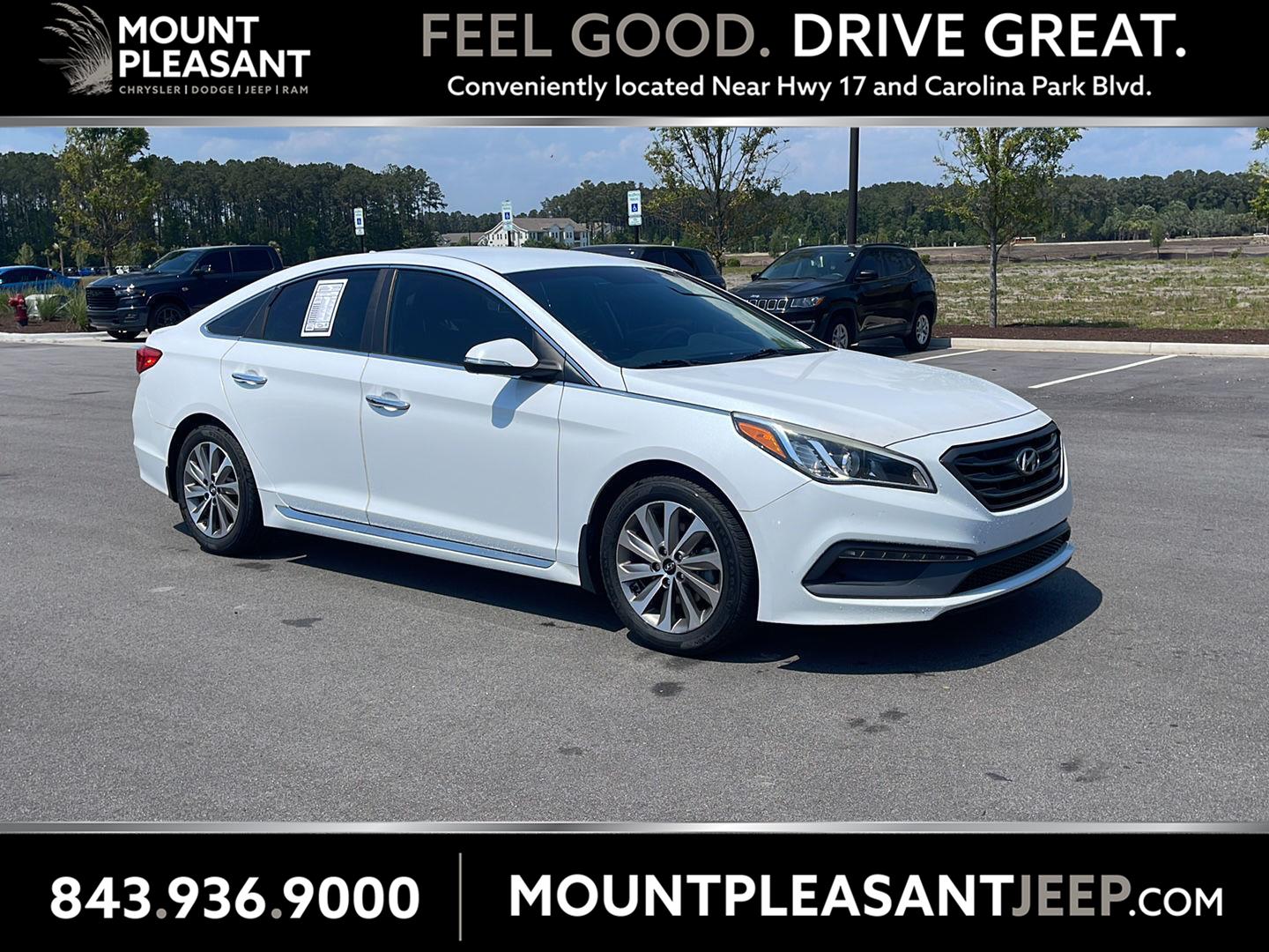 Quartz White Pearl 2015 Hyundai Sonata Sport FWD Sedan Front-Wheel Drive Automatic