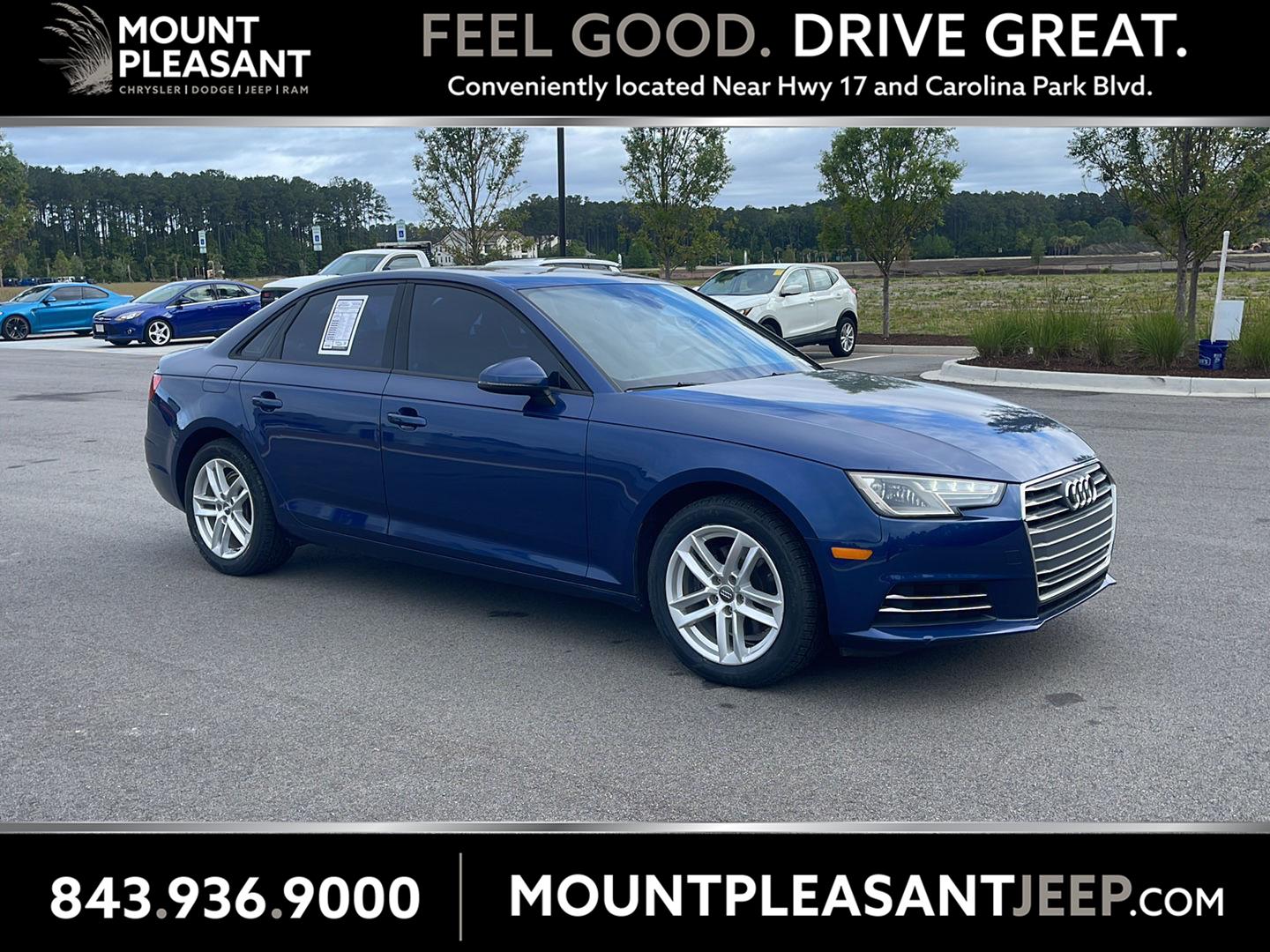 Scuba Blue Metallic 2017 Audi A4 2.0T ultra Premium FWD Sedan Front-Wheel Drive Automatic