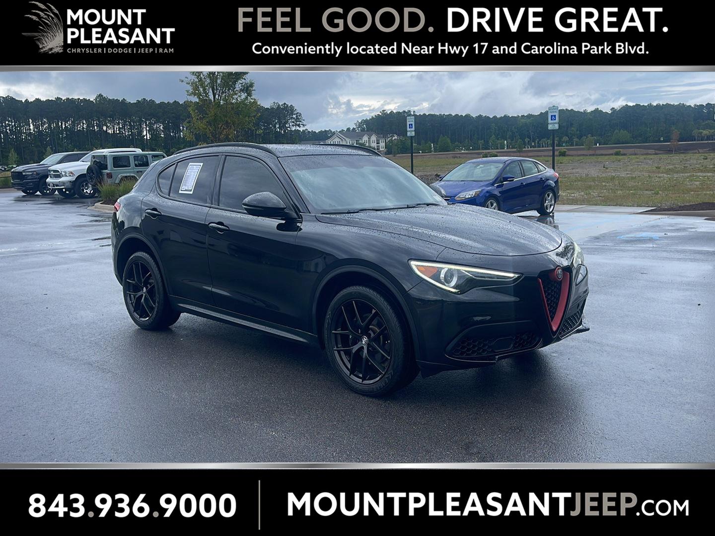 Vulcano Black Metallic 2019 Alfa Romeo Stelvio Ti AWD SUV / Crossover All-Wheel Drive Automatic