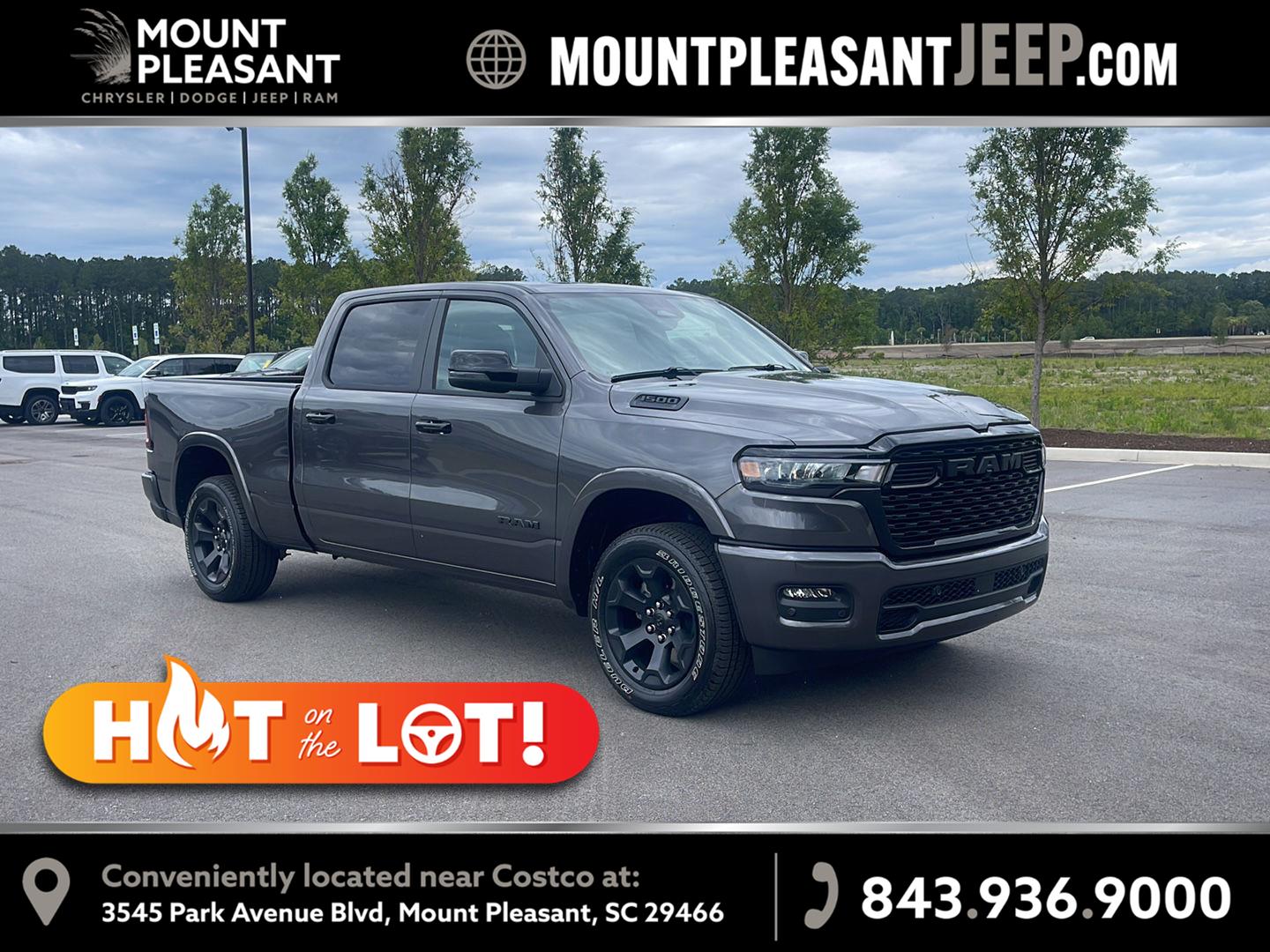 Gray (Granite Crystal Metallic Clearcoat) 2026 RAM 1500 Pickup Truck Four-Wheel Drive 8-Speed Automatic